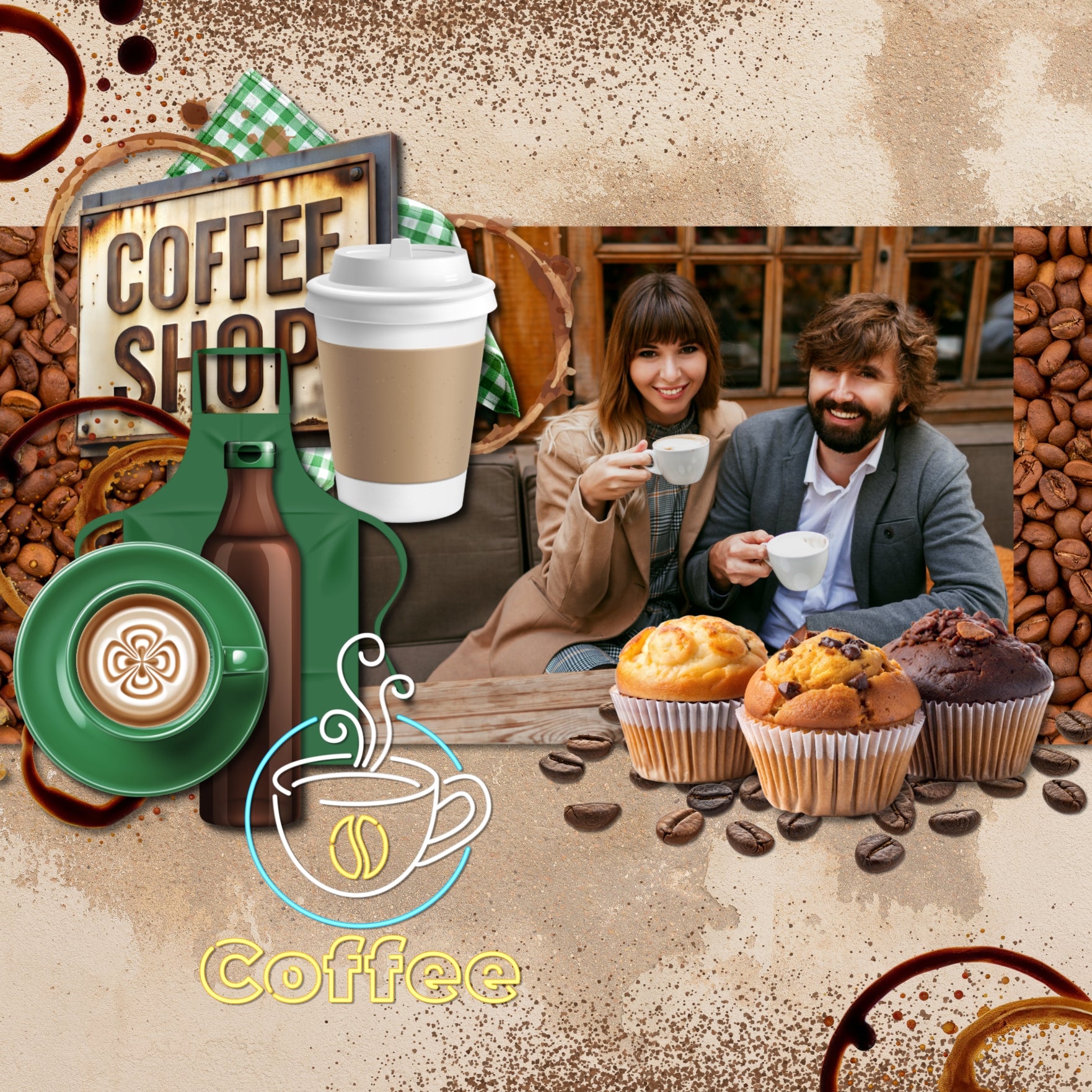 Capture all your food memories with these fun neon sign embellishments by Lucky Girl Creative digital art for digital scrapbooking. Great for your favorite restaurants, cooking, foodie vacations, and more! TIP: For an authentic look, place neon sign embellishment on a dark background and add a glow! Embellishments include All You Can Eat, Breakfast Time, Coffee, Diner 24 Hours, Lunch Time, Seafood House, Steak House, Tea Time, and Waffles. This kit is included in the Food Neon Signs Bundle.