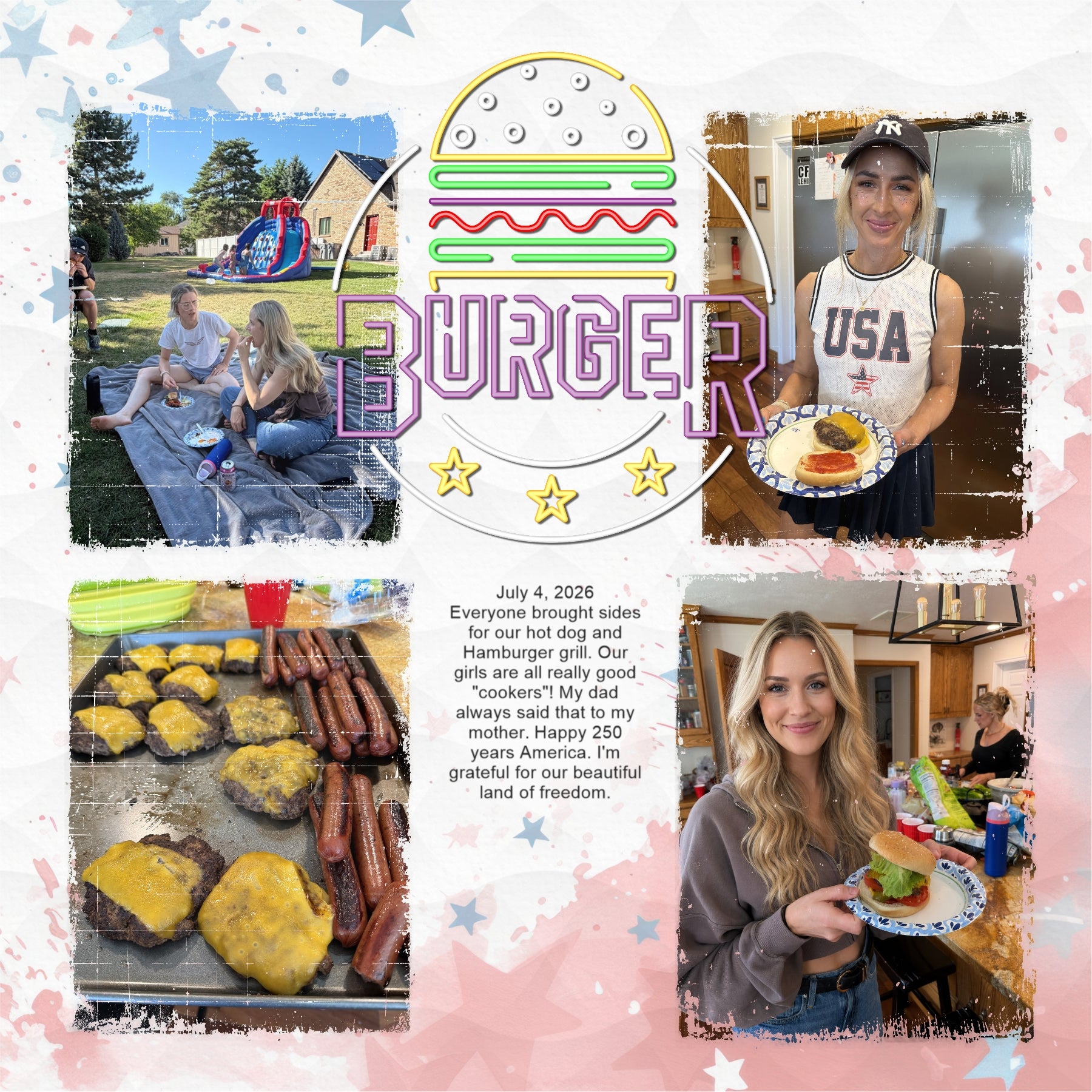 Capture all your food memories with these fun neon sign embellishments by Lucky Girl Creative digital art for digital scrapbooking. Great for your favorite restaurants, cooking, foodie vacations, and more! TIP: For an authentic look, place neon sign embellishment on a dark background and add a glow! Embellishments include Burger, Drive Thru, Fast Food, Food, Hot Dog, Milkshake, Pizza House, and Sandwich. This kit is included in the Food Neon Signs Bundle.
