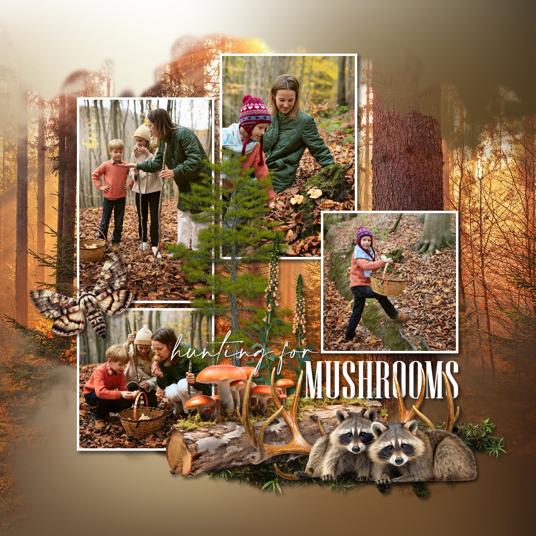 Be inspired by the beautiful colors of the forest with these beautiful masked autumn overlays by Lucky Girl Creative digital art filled with scenic fall landscapes. With transparent edges, these masked photographs blend seamlessly into any background paper and make the perfect backdrop for& photos of nature, the outdoors, and even autumn, fall, and Thanksgiving. 