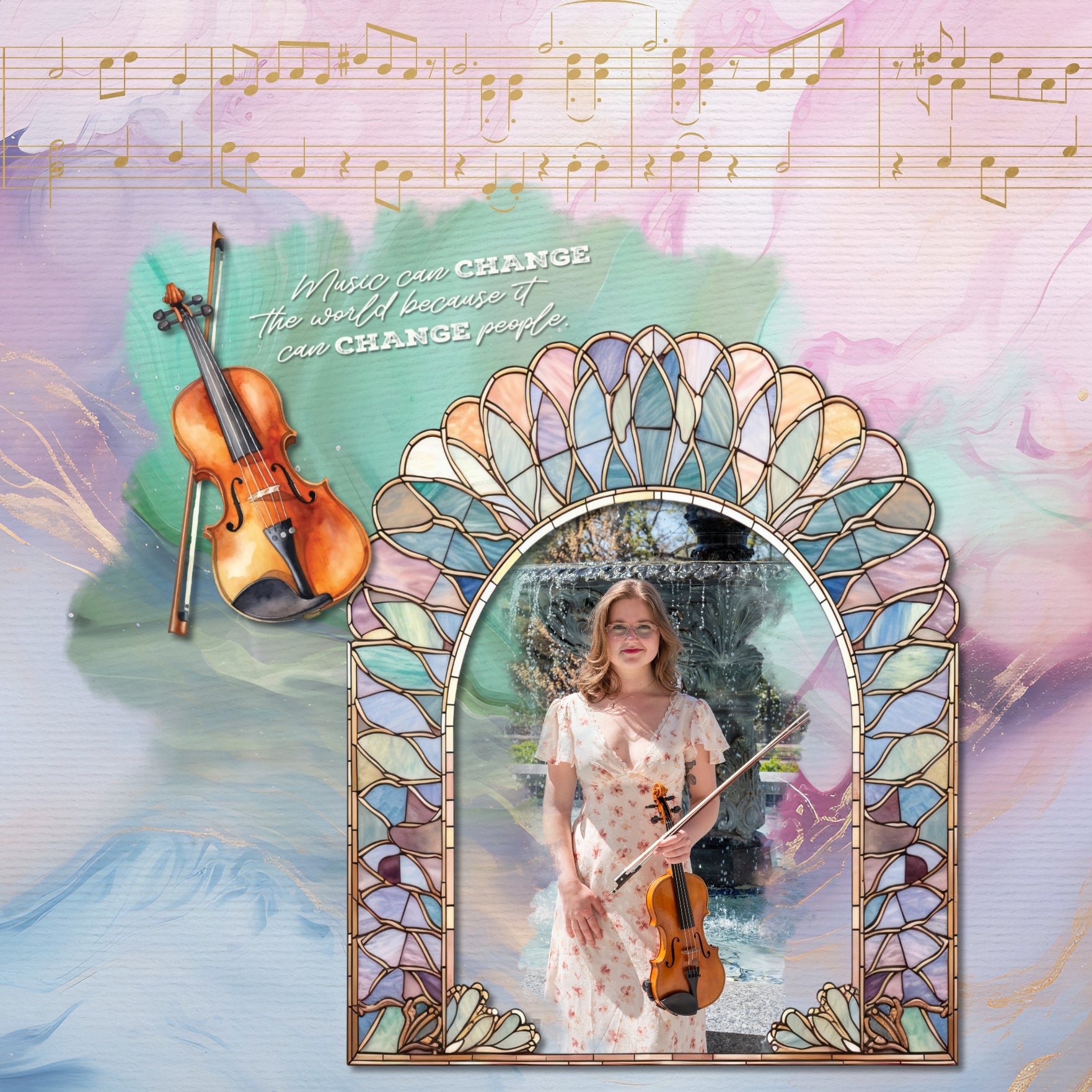 Stained Glass Decorative Frames 2 Digital Scrapbook Kit