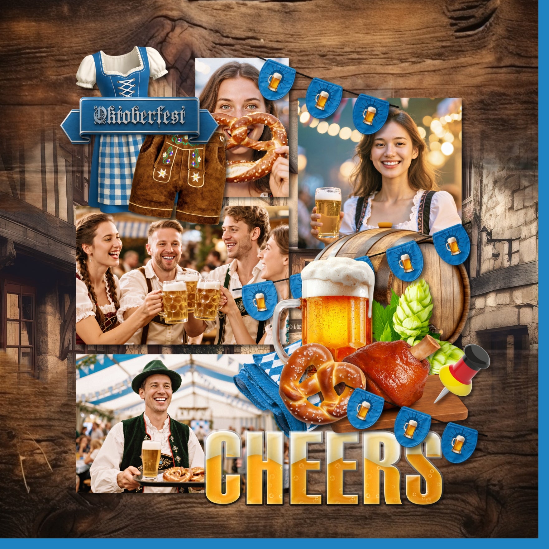Adventure and explore through Germany with these realistic German embellishments, labels, metal signs, and alpha sets by Lucky Girl Creative digital art for digital scrapbooking. Great for vacations and holidays to Germany, German family heritage, and Oktoberfest! Elements can also be used for Europe, Austria, Switzerland, Netherlands, Denmark, and Belgium.
