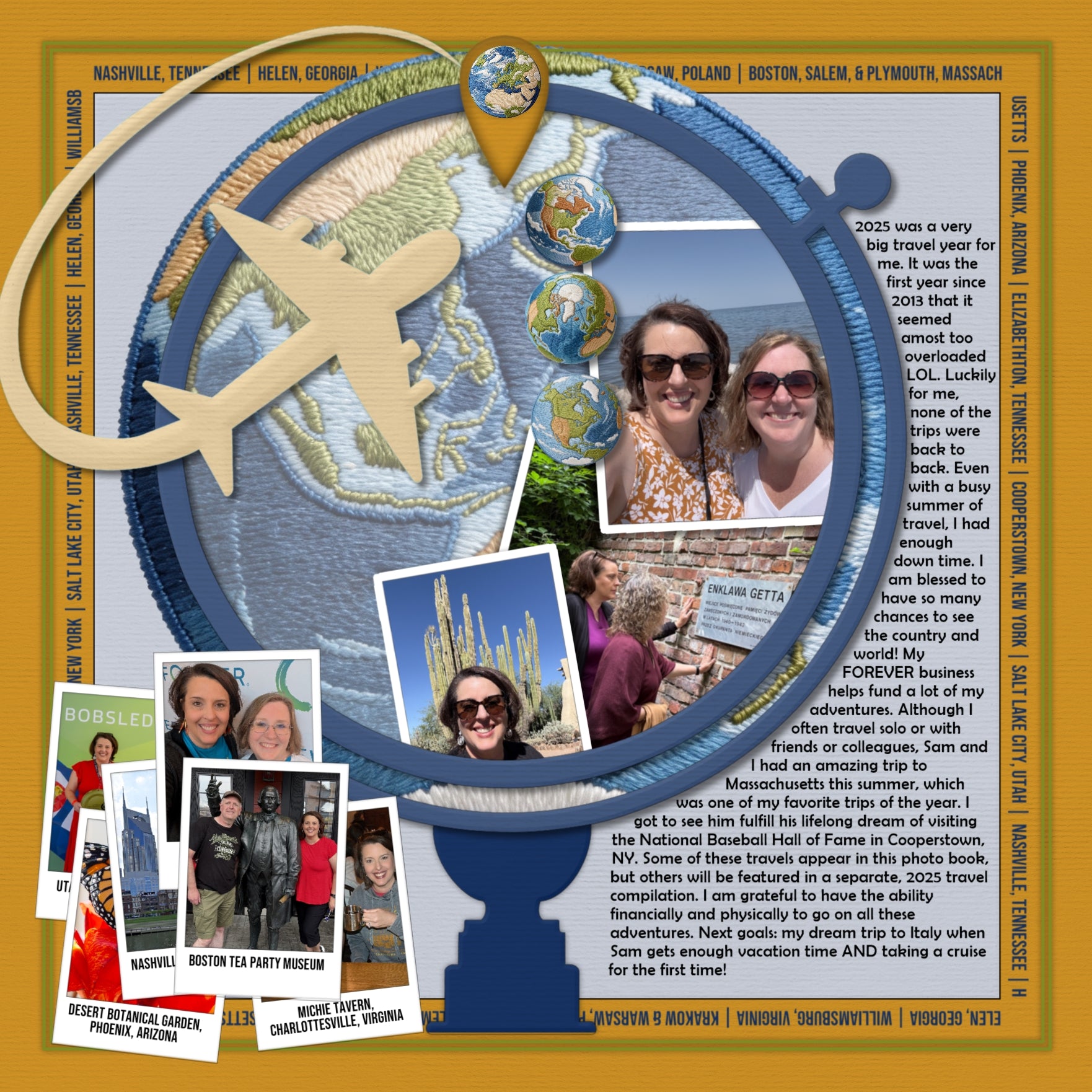 Add a cool embroidery patch by Crafty Clover digital art to all your travel digital scrapbooking pages! Globe embellishments include Africa, Americas, Antarctica, Arctic, Asia, Atlantic Ocean, Oceania, Middle East, North America, South America, Canada, Europe, Australia, New Zealand, Southeast Asia, and the Pacific Ocean. This kit is NOT included in any bundle.