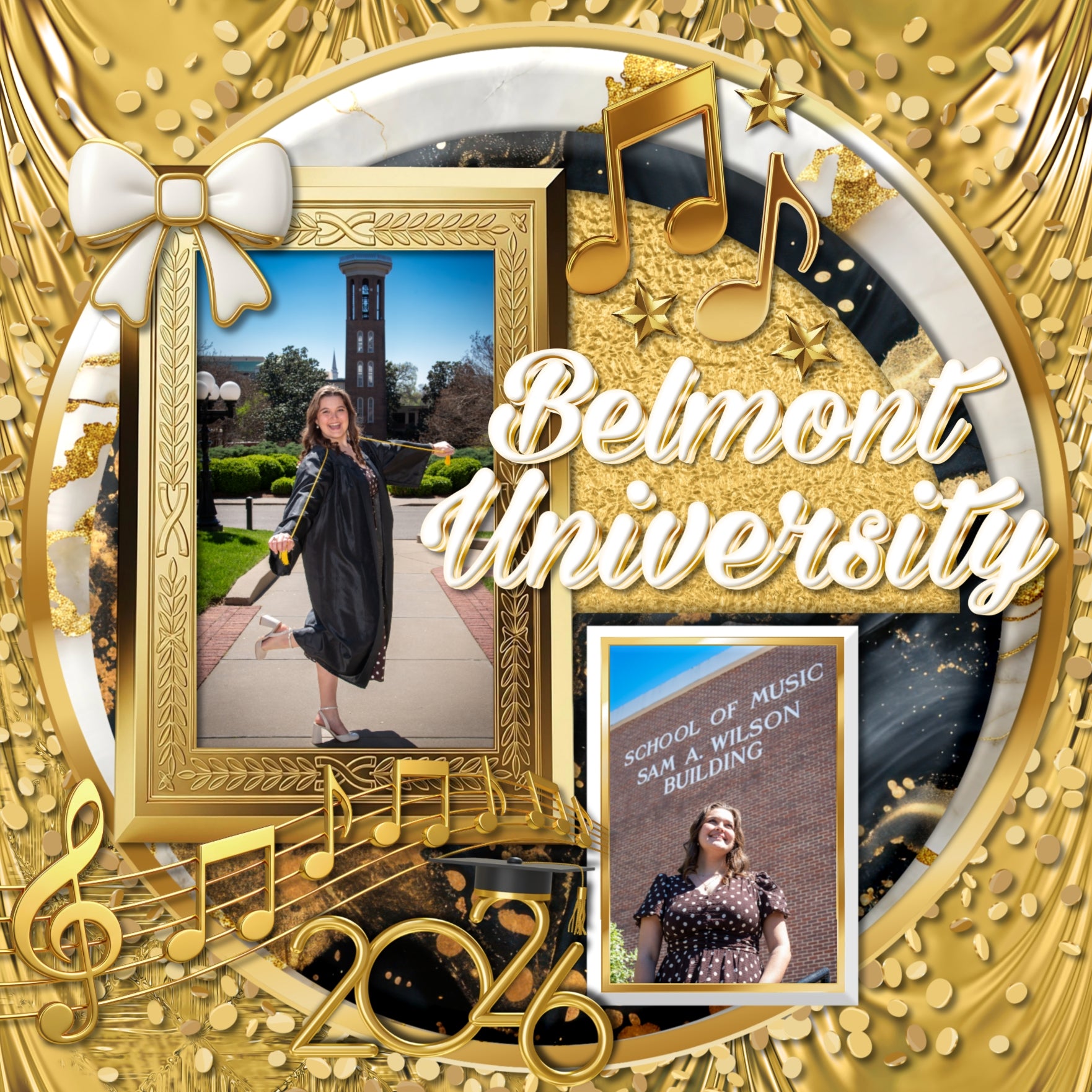 Celebrate your grad with this golden graduation collection featuring embellishments, papers, confetti overlays, and glitter frames by Lucky Girl Creative digital art for digital scrapbooking. Perfect for graduation announcements, graduation party invitations, and pages that honor their graduate's achievement. Can we used for high school, university, college, or grad school graduation ceremonies plus New Year's, wedding, birthday, anniversary, and other celebrations. Embellishments include arrow, medal
