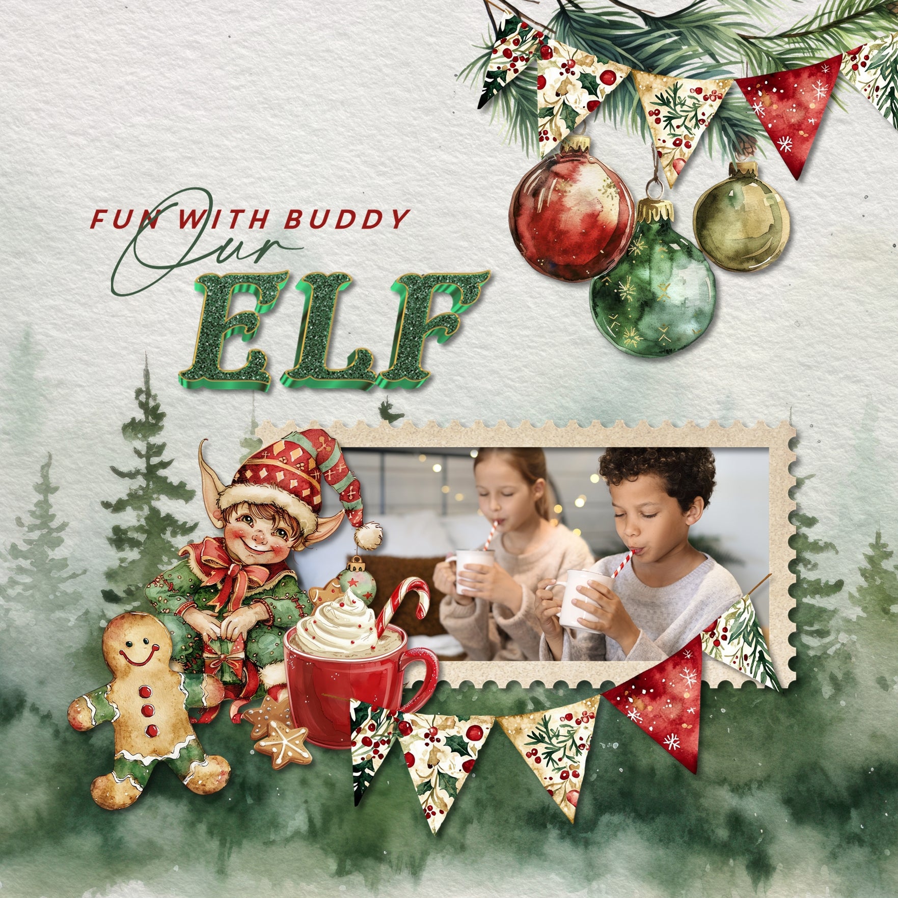 These red and green glitter alphabet and number digital scrapbooking embellishments by Lucky Girl Creative digital art are easy to use for everyday digital scrapbook page titles and special occasions such as Christmas, Valentine's Day, and St. Patrick's Day. The Christmas Sparkle Alpha Bundle consists of 2 full sets of digital art uppercase alphabet letters A-Z, lowercase alphabet letters a-z, numbers 0-9, and most punctuation marks. This alpha set is available as individual embellishments only.