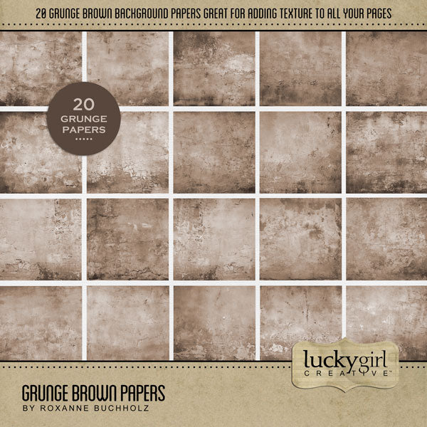Add these beautiful grunge background papers by Lucky Girl Creative digital art to all your digital scrapbooking pages and mix-and-match them on various projects throughout the year! Great for any occasion and theme! 