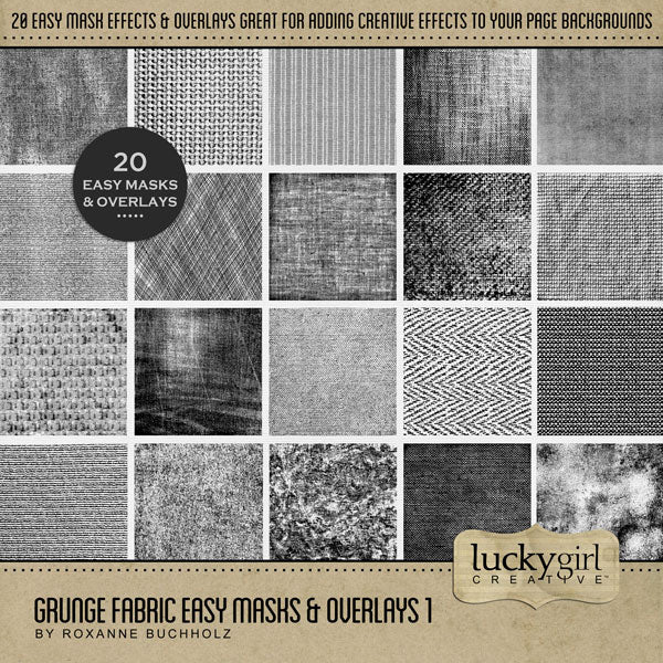 Grunge Easy Masks & Overlays 1 Digital Scrapbook Bundle