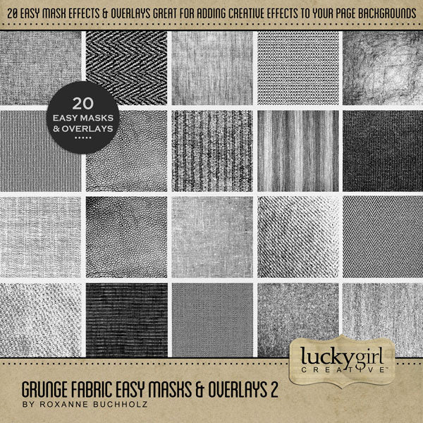 Grunge Easy Masks & Overlays 1 Digital Scrapbook Bundle