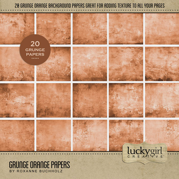 Add these beautiful grunge background papers by Lucky Girl Creative digital art to all your digital scrapbooking pages and mix-and-match them on various projects throughout the year! Great for any occasion and theme! 