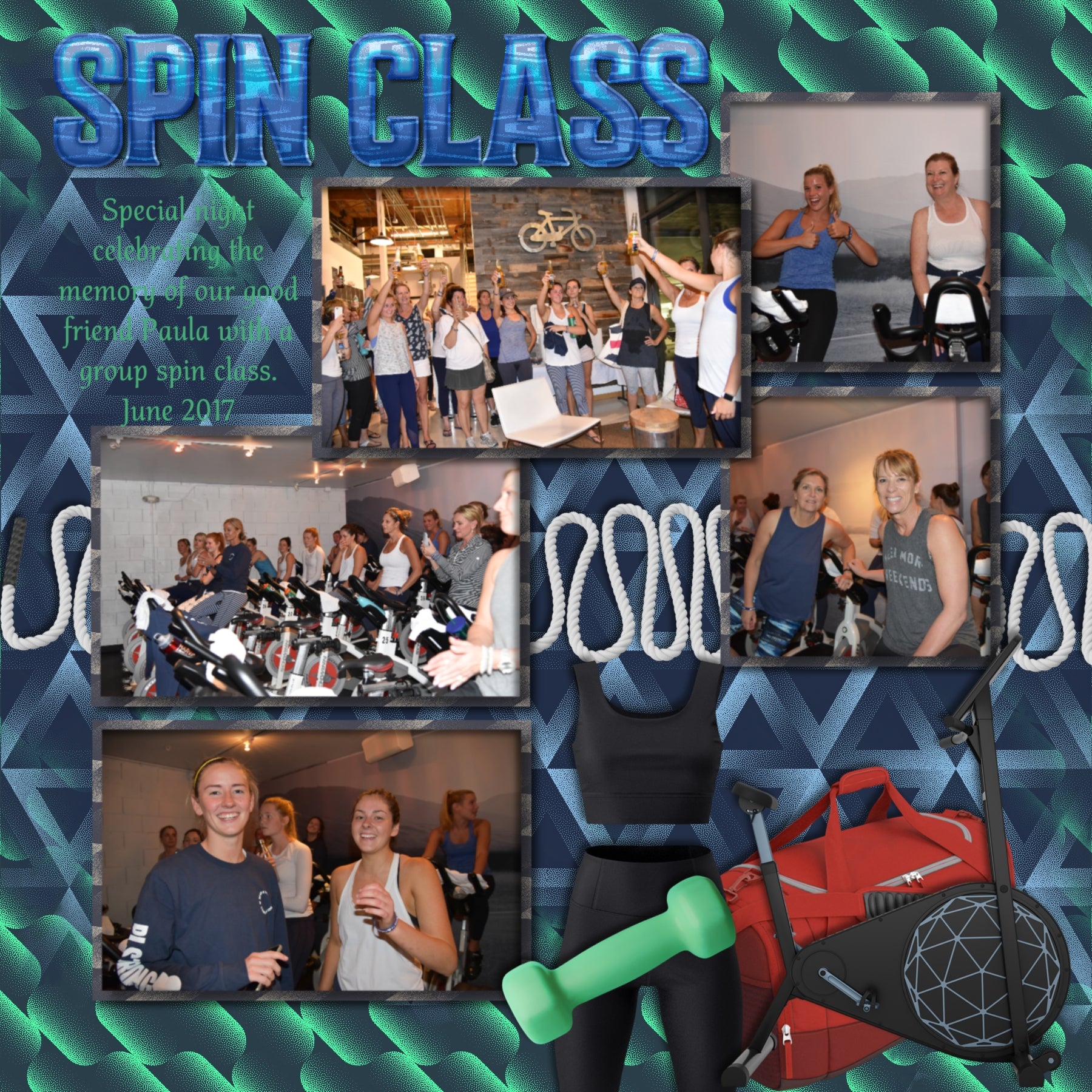 Celebrate your fitness journey! Whether you're documenting workout milestones, healthy habits, weight-loss achievements, or an active lifestyle, this versatile digital scrapbooking embellishments and patterned papers kit by Lucky Girl Creative digital art has everything you need to create inspiring digital scrapbooking pages. Embellishments include gym bag, duffle bag, balancing ball, scale, boxing bag, boxing gloves, boxing helmet, wrestling shoes, climbing wall, grip, compression sleeve, weights, dumbbell