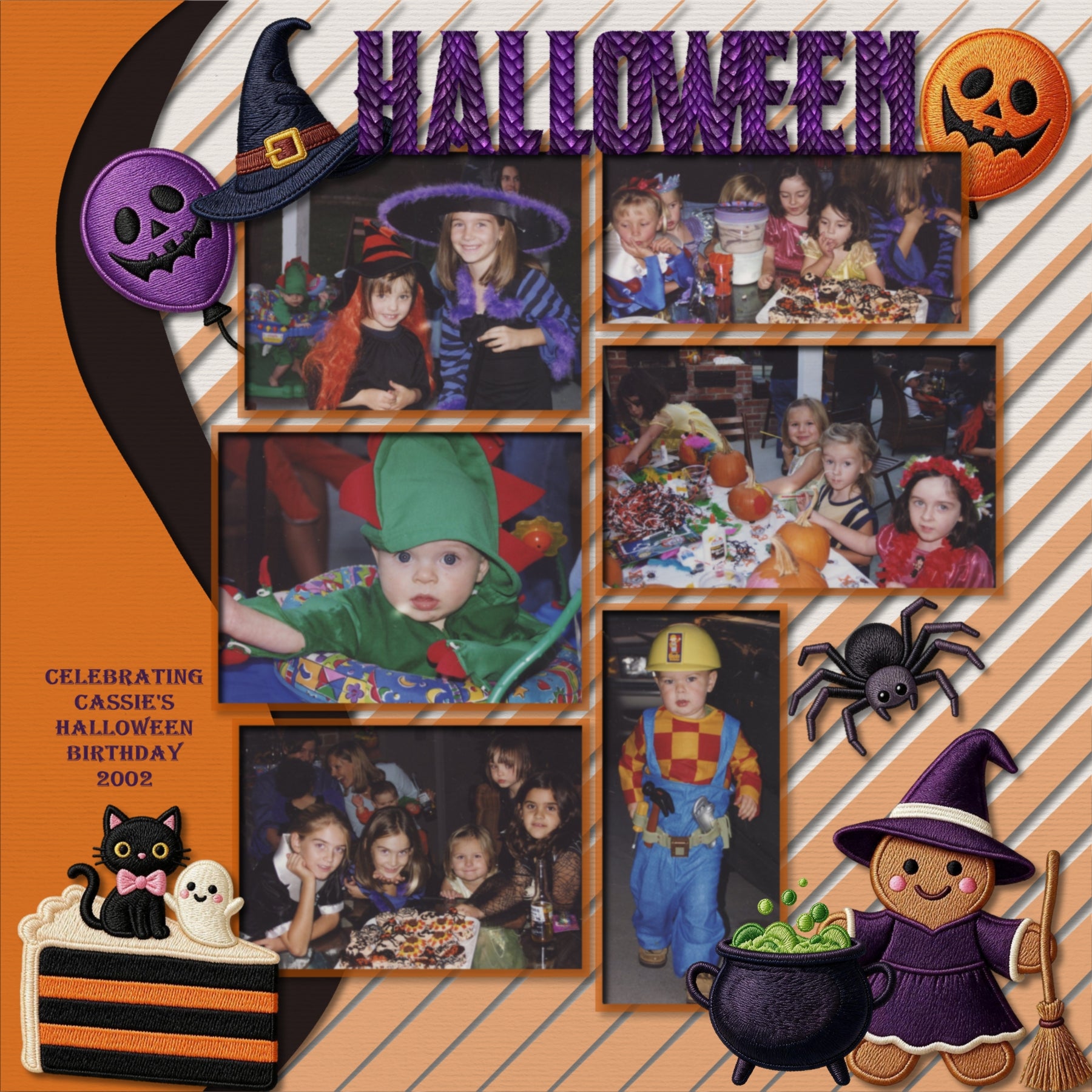 Bursting with playful charm and kid-friendly Halloween fun, this delightful collection by Crafty Clover digital art is perfect for celebrating the lighter, cuter side of spooky season. With the look of embroidered patches, these fun-filled embellishments bring a touch of stitched-style whimsy to all your Halloween projects. Perfect for trick-or-treat memories, pumpkin patch adventures, costume party photos, classroom celebrations, fall festivities, and children's Halloween scrapbook pages
