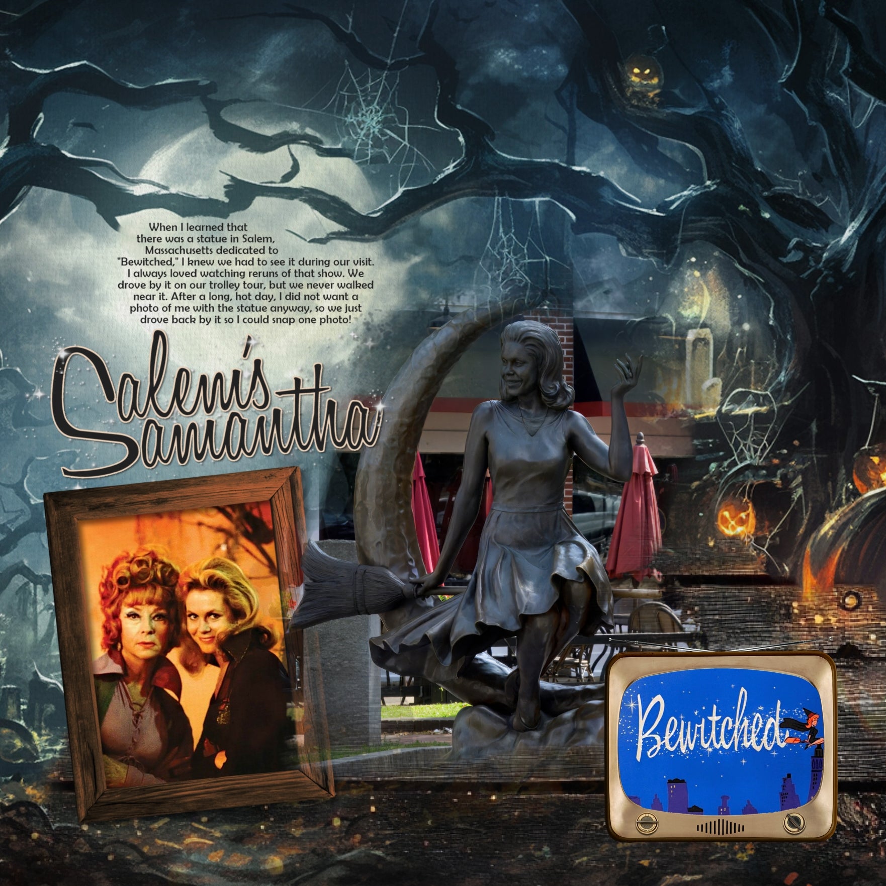 With bold black, blue, and orange spooky backgrounds, this haunted digital scrapbooking paper bundle by Lucky Girl Creative digital art offers 100 perfect backdrops to tell your Halloween story. Scenes include graveyard, cemetery, bats, staircase, street lamps, Zombie, ghost, town, house, tombstone, grave, crypt, windows, candles, haunted forest, haunted house, bats, and more.