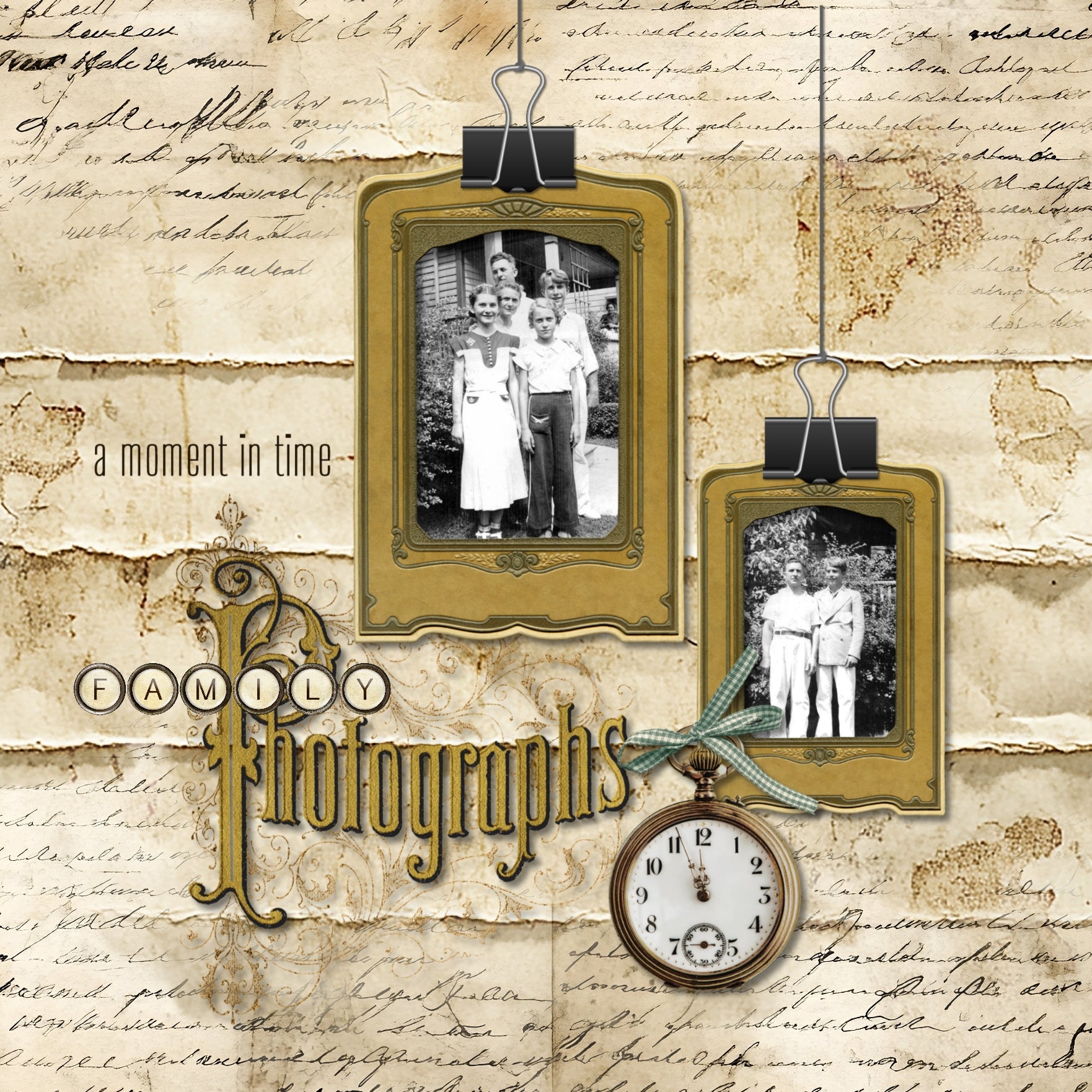 Paper Duos by Lucky Girl Creative digital art are the perfect combination of papers! Use to create one-of-a-kind beautiful backgrounds with vintage handwriting and folded grunge parchment. These papers will add that touch of interest and authenticity to all your pages including family history, heritage, and genealogy. This kit contains the Vintage Handwriting Papers and the Vintage Striped Parchment Papers.