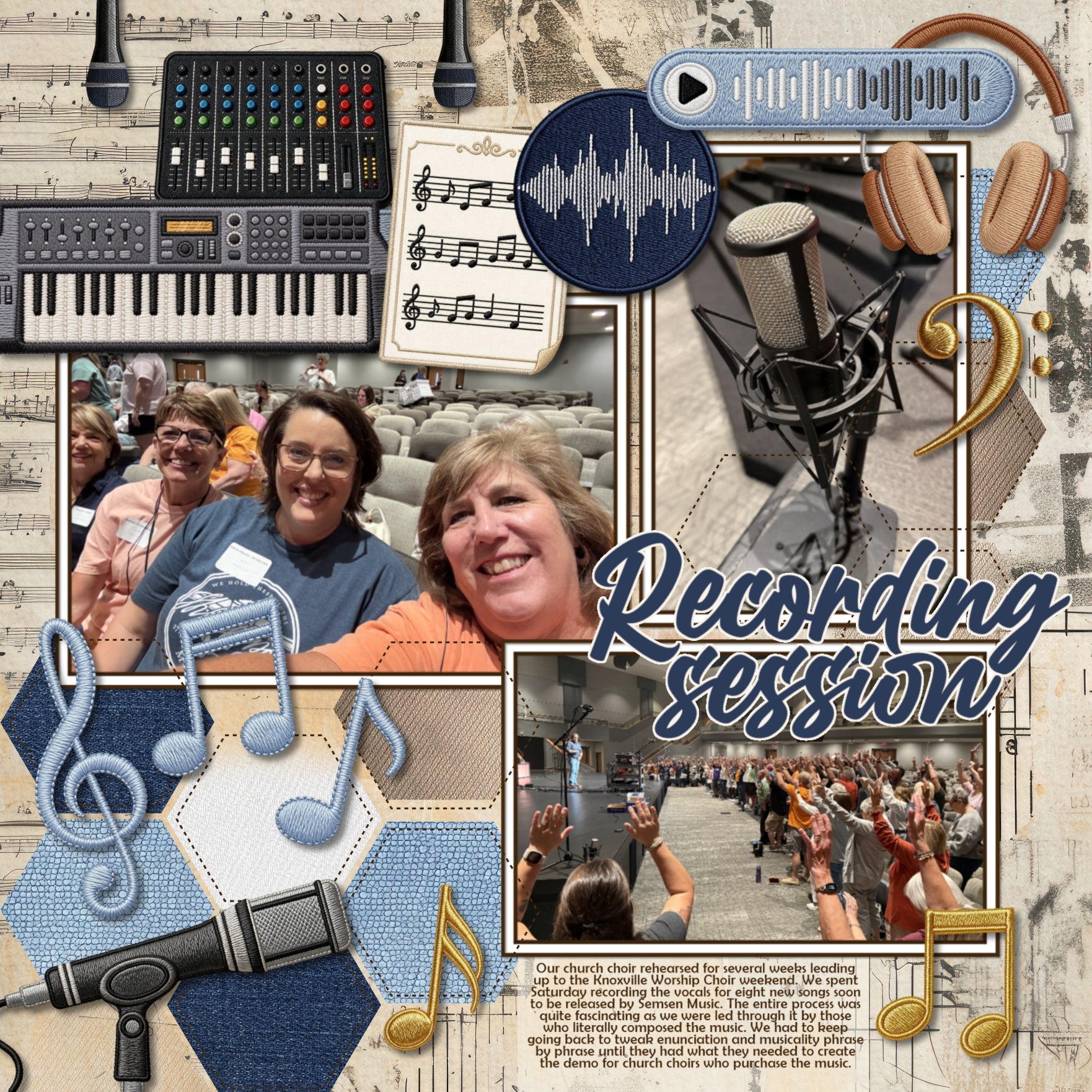 Document your memories with these fun music and instrument themed embroidered patches by Crafty Clover digital art for digital scrapbooking! Great for classical music concerts, the theater, musicals, the symphony, and school programs. Embellishments include violin, bow, conductor, baton, cow bell, drum sticks, guitar pick, guitar, headphones, accordion, bagpipe, banjo, bar chimes, bassoon, cello, clarinet, conga drum, drums, cymbals, snare drum, tribal drum, Bongo drums, electric guitar, flute, French horn