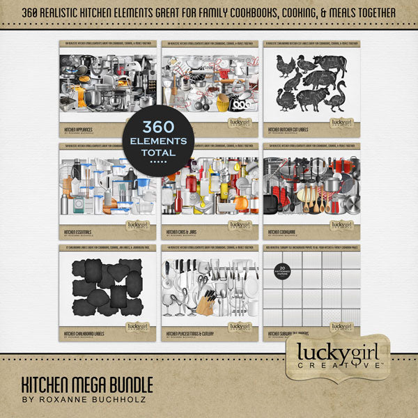 Kitchen Bakeware Digital Scrapbook Kit