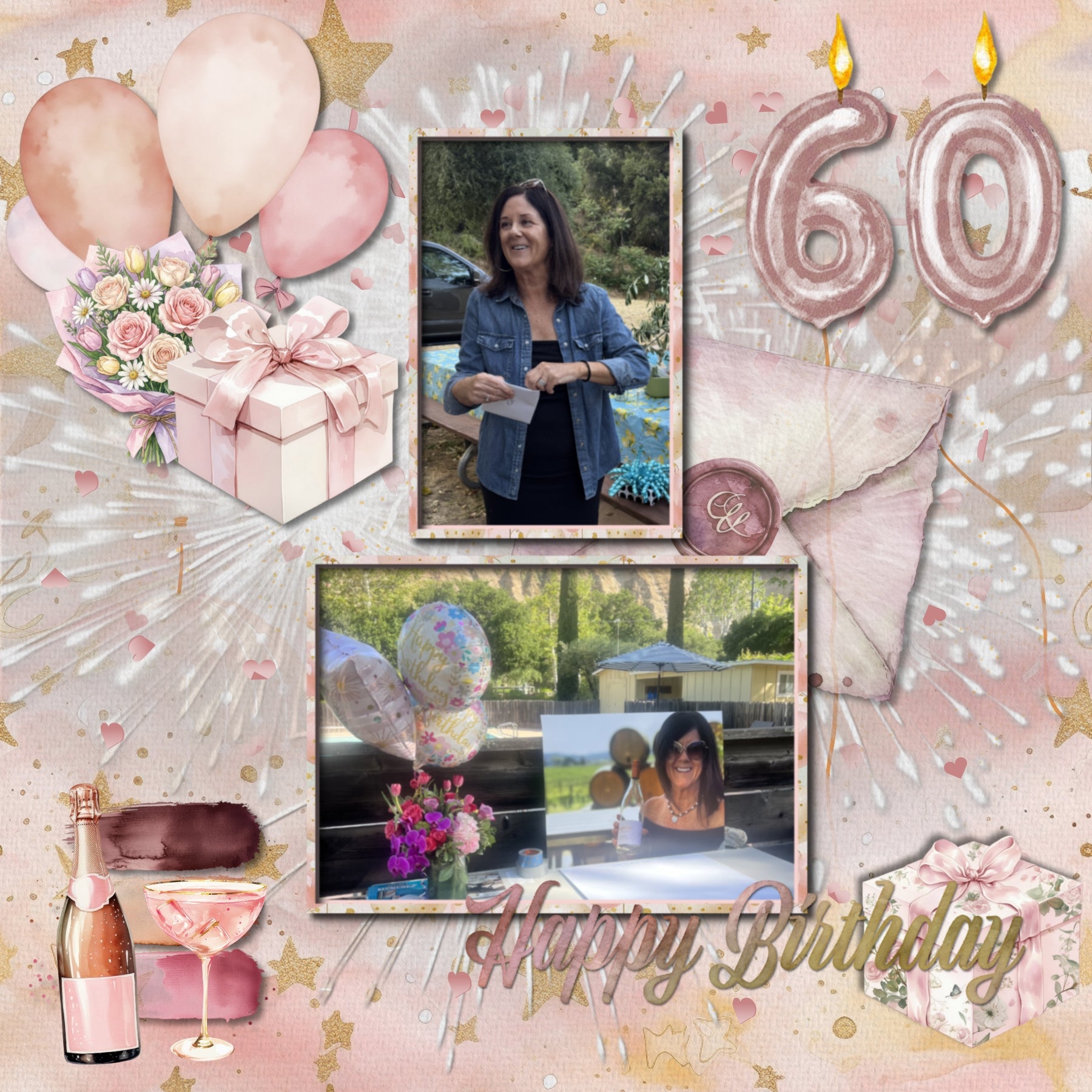 Celebrate the woman or girl in your life with these feminine watercolor embellishments, papers, word art, and clusters by Lucky Girl Creative digital art for digital scrapbooking. Great for birthday, girls night out, celebrations, and other girly activities. Embellishments include kitty, cat, balloon, banner, bunting, bathtub, book, bouquet, flowers, cake, candle, chair, clipboard, dress, confetti, streamer, crown, champagne, coffee, wine, envelope, avocado toast, Bundt cake, cheese, chocolate, strawberries