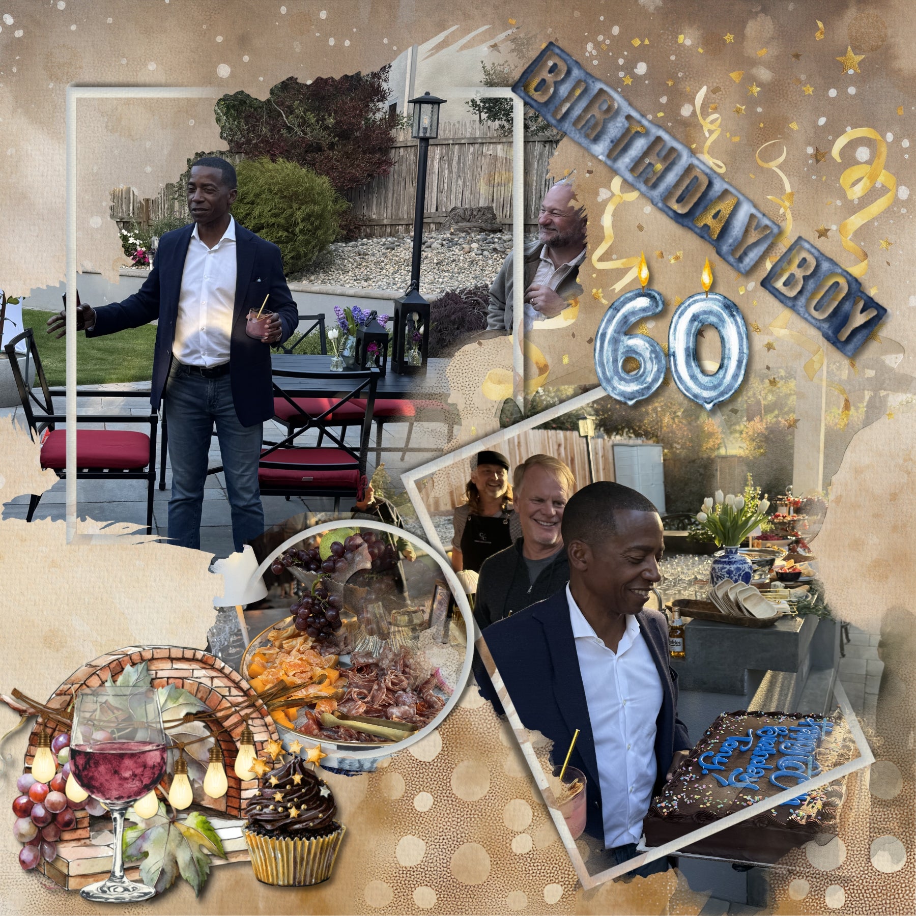 Celebrate the man in your life with these masculine watercolor embellishments, papers, word art, and clusters by Lucky Girl Creative digital art for digital scrapbooking. Great for birthday, boys night out, celebrations, and other manly activities. Embellishments include balloon, banner, bunting, flag, candle, party hat, books, camera, steering wheel, casino chips, poker chips, cigar, bowtie, hat, shoes, suit, suspenders, tie, compass, confetti, streamers, cowboy boots, cowboy hat, crown, dog