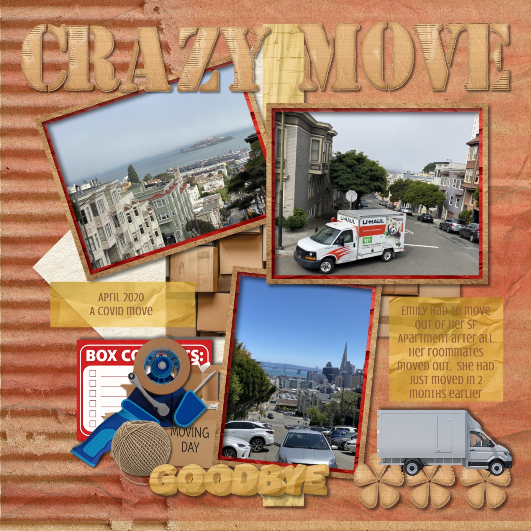 Your home has sold! Now it's time to pack and move! Get started documenting your journey with these realistic embellishments, papers, clusters, word art, and alpha set by Lucky Girl Creative digital art. Great for real estate agents, realtors, and home buyers and sellers! Embellishments include cat in box, dog in bed, damaged box, crushed packaging, bubble wrap, roll, calendar, box, cardboard, moving box, packing box, fragile, moving day, clipboard, crate, picket fence, welcome mat, door mat, gloves