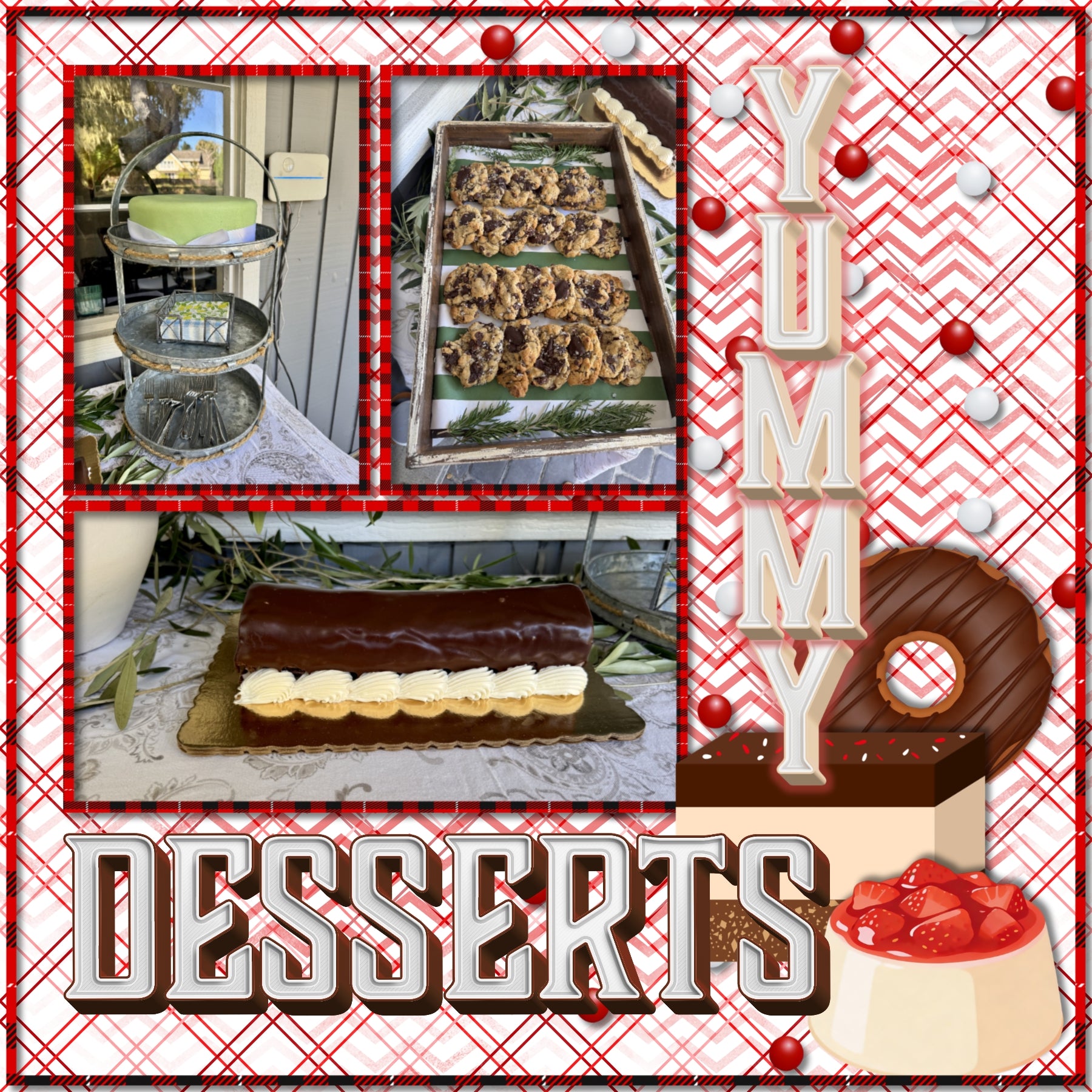 Add these sweet embellishments, bold patterned papers, clusters, and alpha sets by Lucky Girl Creative digital art to all your holiday digital scrapbooking pages! In hues of reds and browns, these sweet embellishments add so much fun to all your Canada Day projects including greeting cards and holiday decor. Embellishments include candy box, cake pop, candy, candle, hard candy, chocolate, candy cane, caramel, maple, chocolate, beaver, firework, hedgehog, Inukshuk, candy kiss, maple leaf, cookie, donut