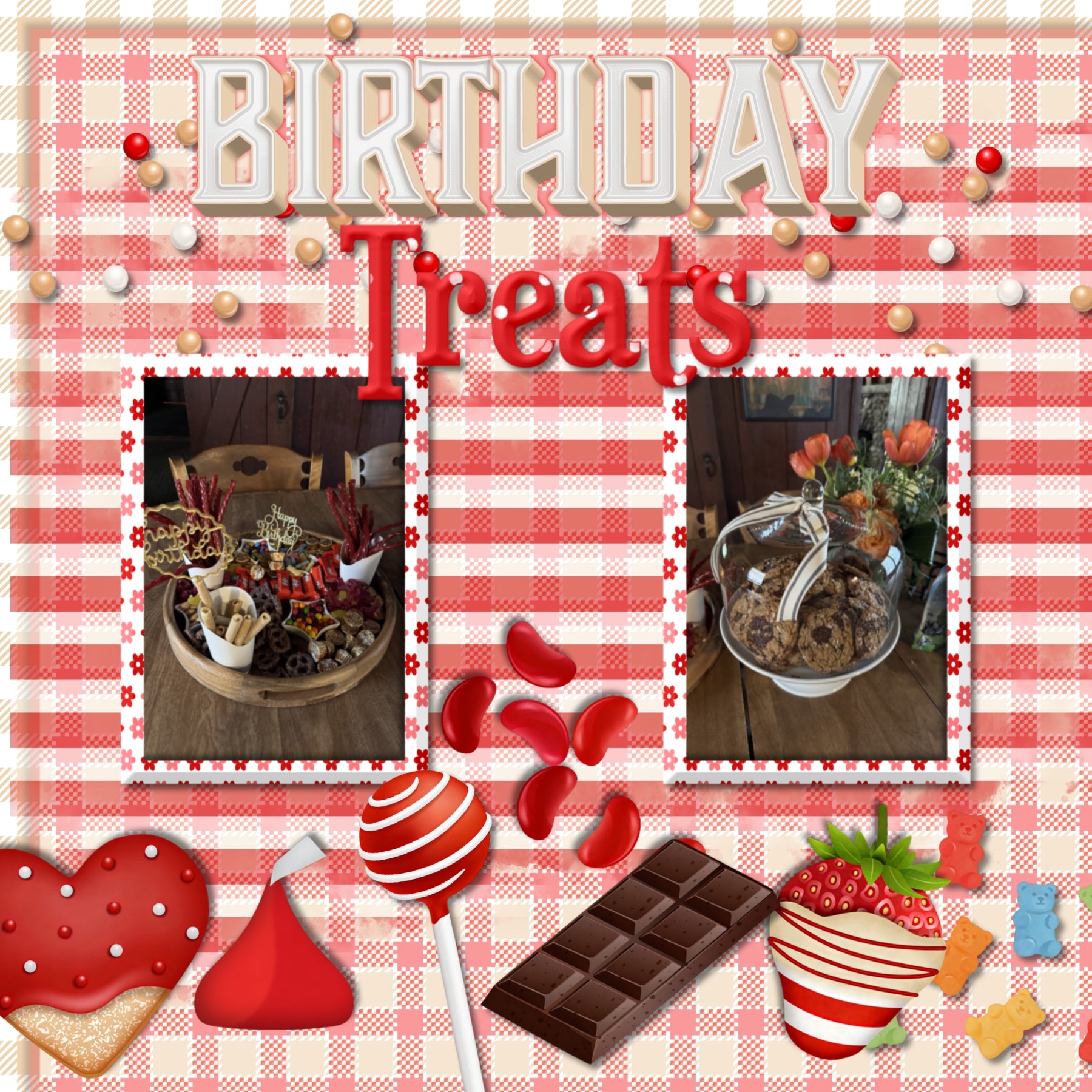 Add these sweet embellishments, bold patterned papers, clusters, and alpha sets by Lucky Girl Creative digital art to all your holiday digital scrapbooking pages! In hues of reds and browns, these sweet embellishments add so much fun to all your Canada Day projects including greeting cards and holiday decor. Embellishments include candy box, cake pop, candy, candle, hard candy, chocolate, candy cane, caramel, maple, chocolate, beaver, firework, hedgehog, Inukshuk, candy kiss, maple leaf, cookie, donut