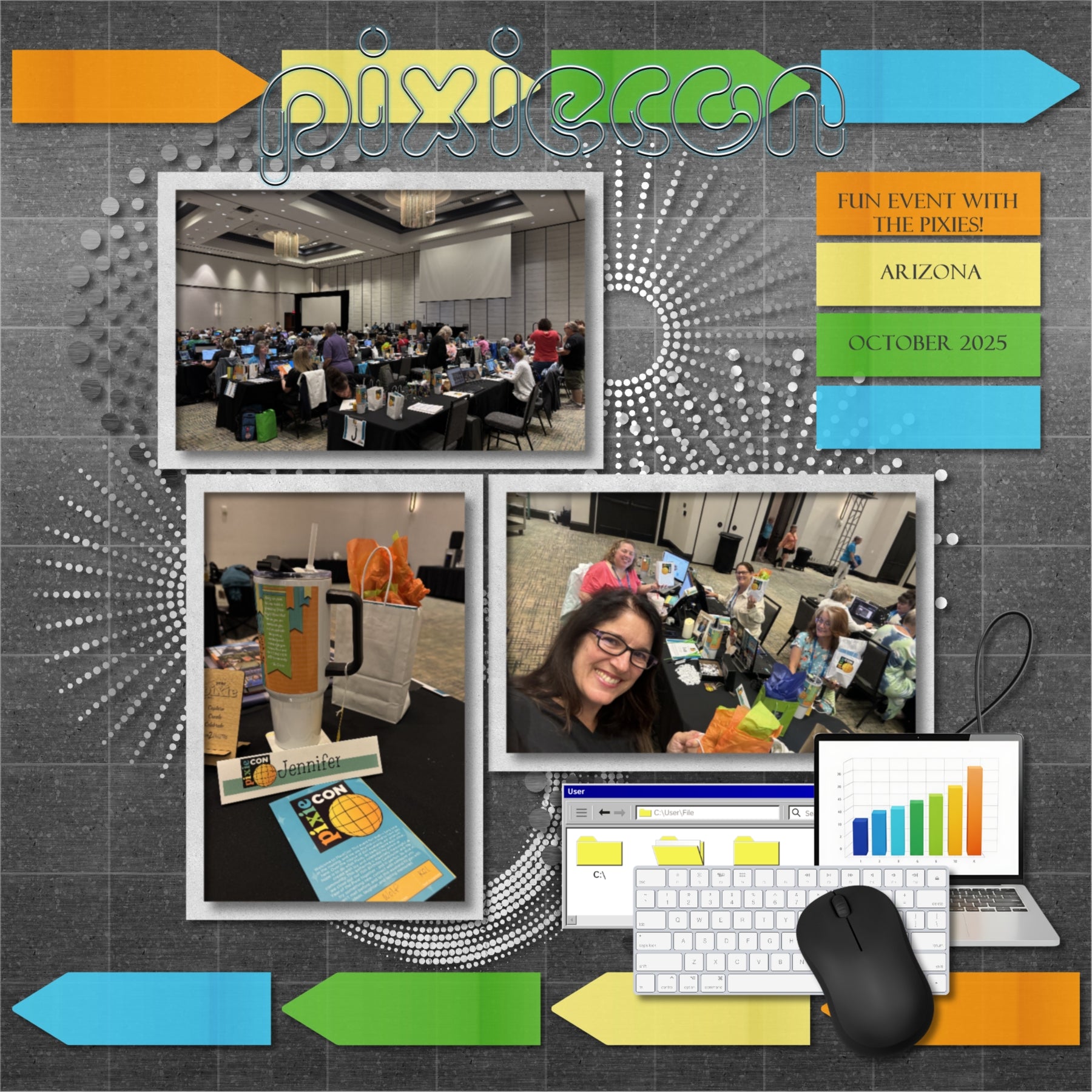 There are so many things going on around an office! From managing and marketing, to hiring and firing, and everything in between. Document what goes on in your business world with these realistic office embellishments, papers, sticky notes, computer windows, and alpha set by Lucky Girl Creative digital art for digital scrapbooking. Great for employees, clients, business owners, sales people, and school projects, too! Embellishments include binders, briefcase, cabinet, calculator, calendar, chair, circuit