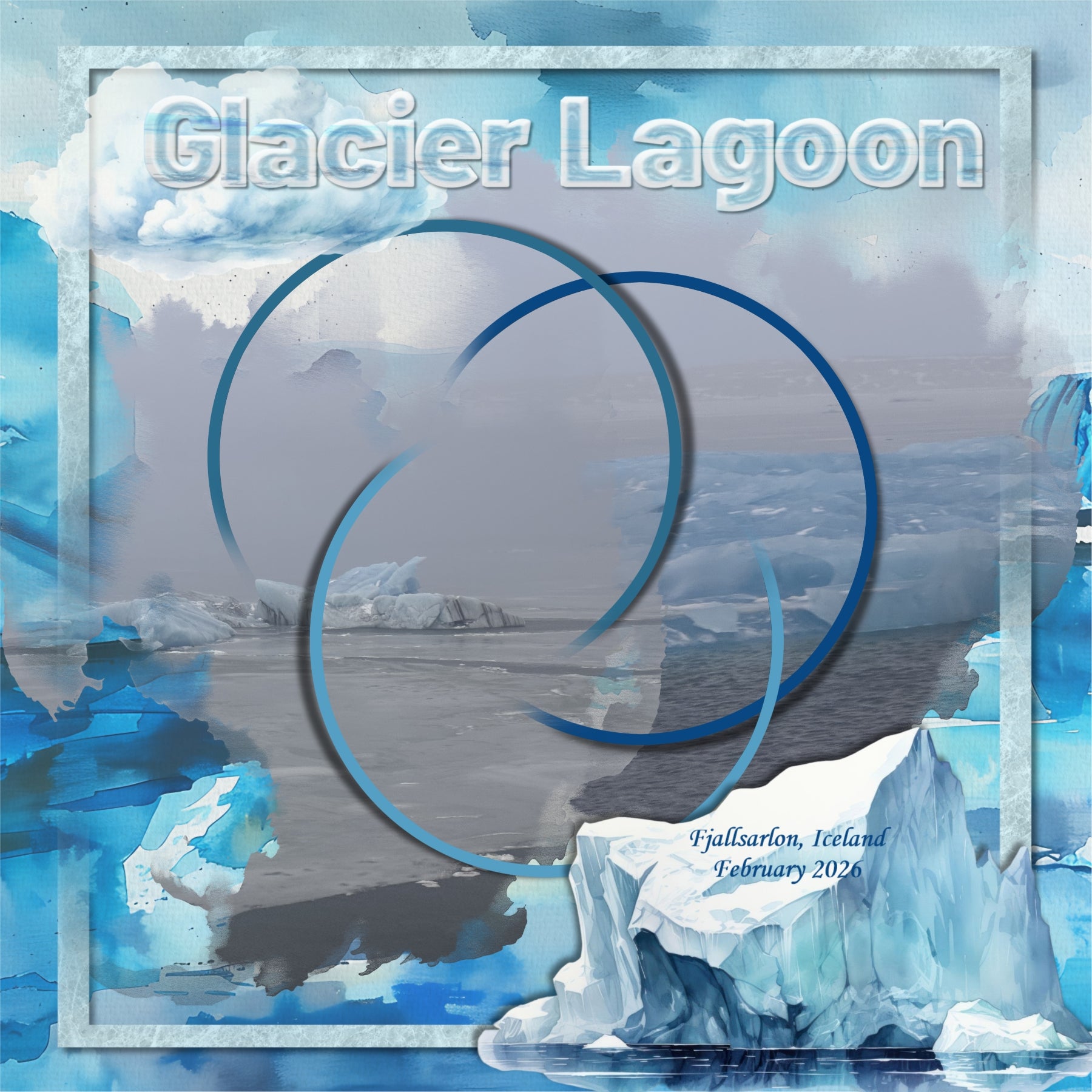 Travel Scenic Watercolor Elements Digital Scrapbook Kit