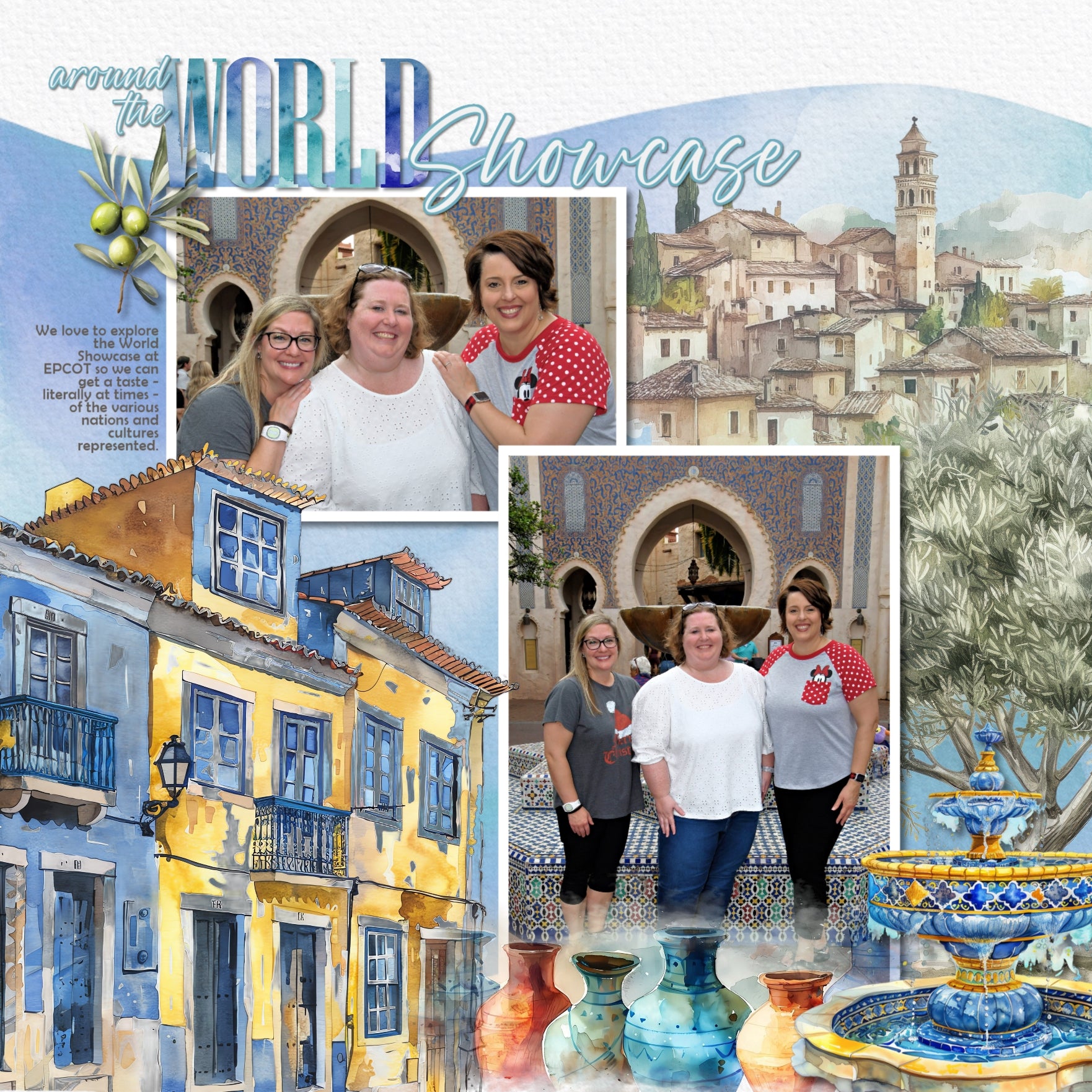 Add these beautiful watercolor embellishments, clusters, papers, and a coordinated alpha set by Lucky Girl Creative digital art to all your digital scrapbooking pages to easily create memorable Mediterranean pages and albums! Great for vacations to Italy, Greece, Spain, and France. Embellishments feature fish, arch, architecture, landmark, building, temple, house, home, cathedral, church, city, Leaning Tower of Pisa, Colosseum, and more.