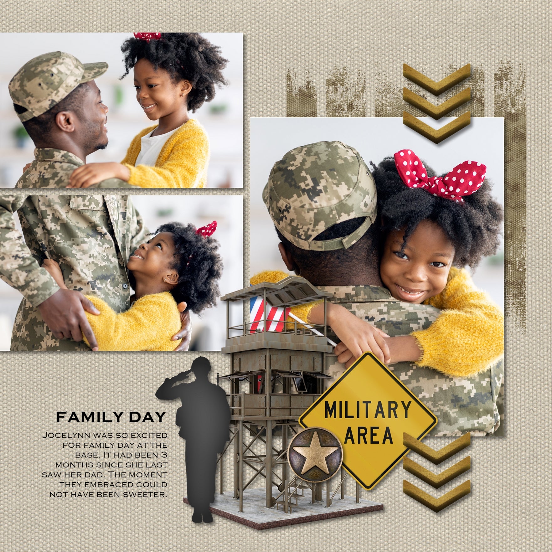From modern to vintage, this Military Mega Bundle by Lucky Girl Creative has everything you need to celebrate and honor your favorite soldier or military hero - no matter what country you're from. Each element is unique and perfect for telling your modern day or genealogy story.