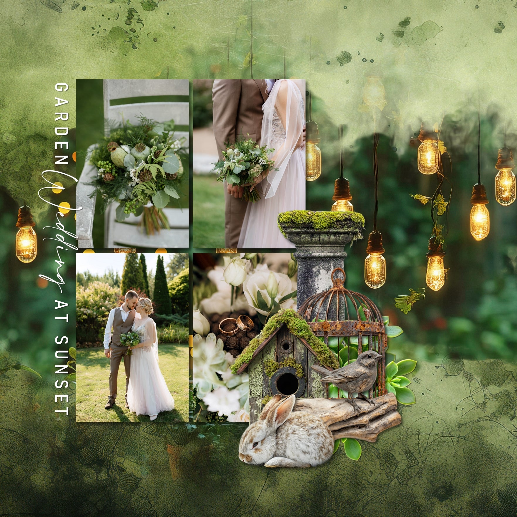 Create beautiful secret garden pages with this realistic bundle filled with embellishments, papers, clusters, and mossy alpha set by Lucky Girl Creative digital art. Embellishments include bunny rabbit, groundhog, mole, raccoon, squirrel, stone arch, moss, bird, statue, bird feeder, bird bath, bird cage, bird house, bridge, column, door, fleur de lis, frame, gnome, greenhouse, heart, butterfly, Chrysalis, caterpillar, cicada, bug, insect, dragonfly, firefly, beetle, termite, key, lantern, mushroom, picnic.