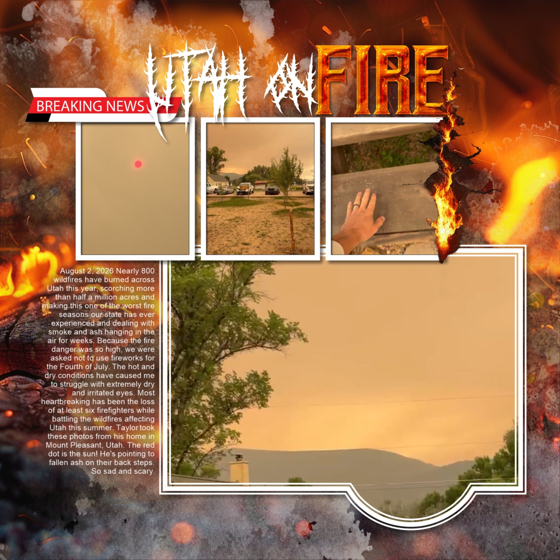 These realistic embellishments, papers, metal signs, and alpha sets by Lucky Girl Creative digital art will add a bit of authenticity to your fire digital scrapbooking pages. Perfect for surviving brush fires, forest fires, volcano eruptions, and house fires. Embellishments include German Shepherd, dog, search and rescue, battery, burn, burnt, burned, carabiner, caution tape, charcoal, cigarette, boots, gloves, helmet, jacket, pants, fireman, container, cot, crack, destroyed chair, charred computer, broken 