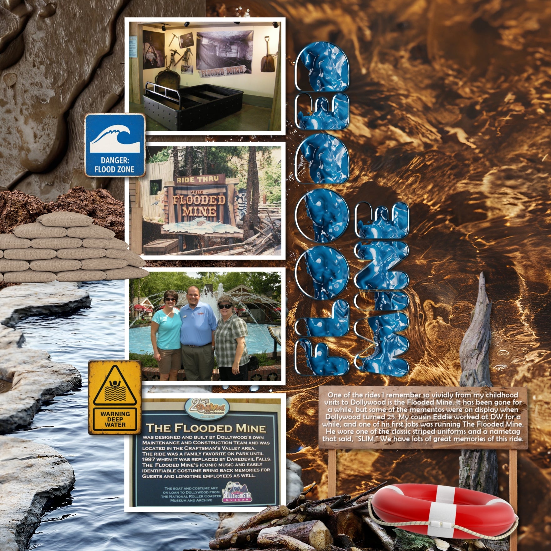 These realistic embellishments, papers, metal signs, and alpha set by Lucky Girl Creative digital art will add a bit of authenticity to your flood water digital scrapbooking pages. Perfect for experiencing floods and rescues, as well as outdoor and nature pages! Signs include cat, dog, attic stairs, battery, boat, raft, bridge, building, cloud, dam, damaged furniture, mattress, ruined chair, dirty clothes, drainage pipe, duffle bag, emergency lights, donated food, box of food, tin cans, fuel, generator
