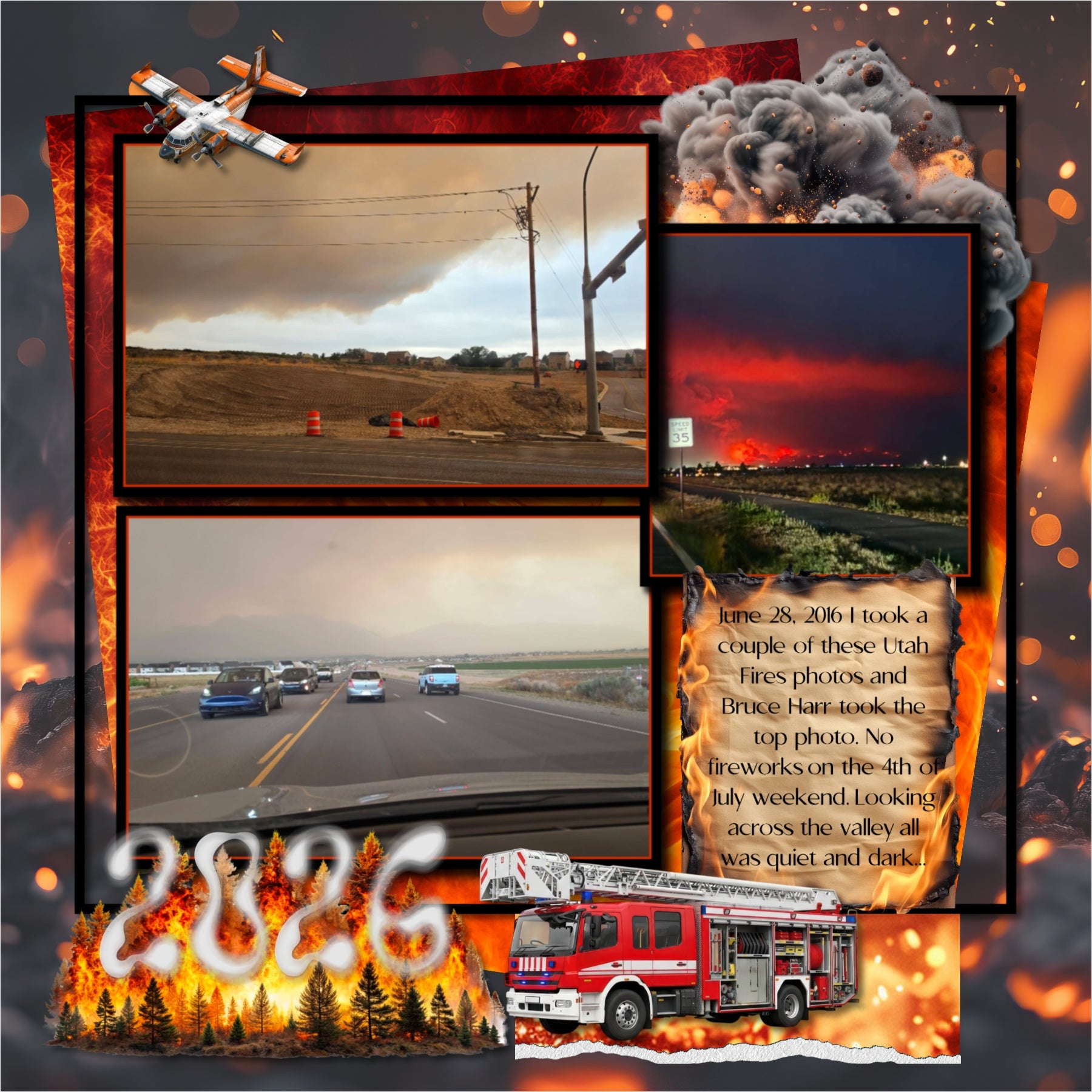 These realistic embellishments, papers, metal signs, and alpha sets by Lucky Girl Creative digital art will add a bit of authenticity to your fire digital scrapbooking pages. Perfect for surviving brush fires, forest fires, volcano eruptions, and house fires. Embellishments include German Shepherd, dog, search and rescue, battery, burn, burnt, burned, carabiner, caution tape, charcoal, cigarette, boots, gloves, helmet, jacket, pants, fireman, container, cot, crack, destroyed chair, charred computer, broken 