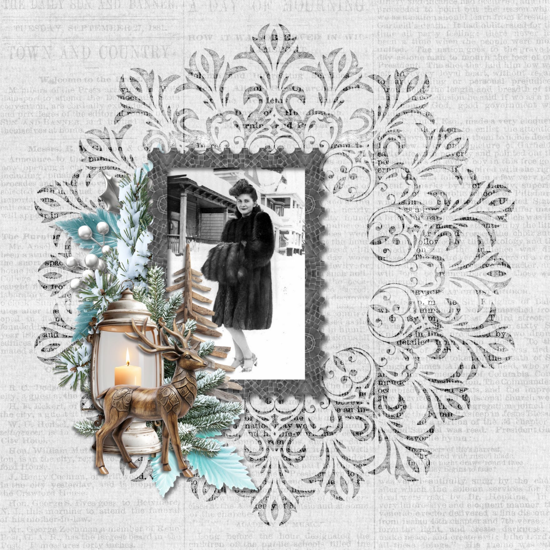 Paper Duos by Lucky Girl Creative digital art are the perfect combination of papers! Use to create one-of-a-kind beautiful backgrounds with vintage newsprint and paving stones. These papers will add that touch of interest and authenticity to all your pages including family history, genealogy, and travel. This kit contains the Newspaper Papers and the Paving Stone Papers.