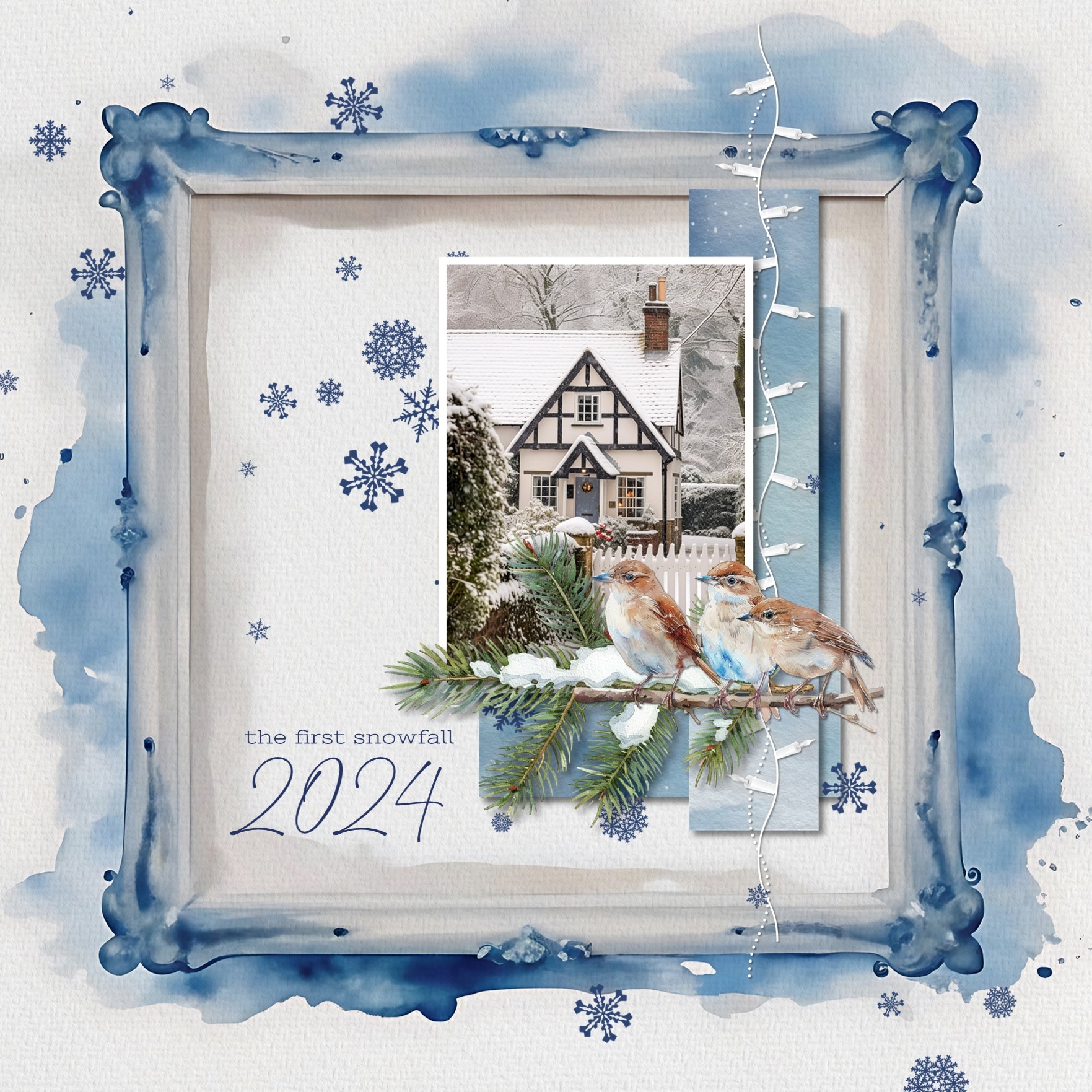 Create beautiful sunny summer or snowy winter pages with these inspirational watercolor digital scrapbooking framed background papers by Lucky Girl Creative digital art. Great for beach, ocean, and pool pages as well as snow, ice, and winter pages. The blue and white watercolor papers looks like water splashes or abstract snow! This kit is included in the Out of the Blue Watercolor Papers Bundle.