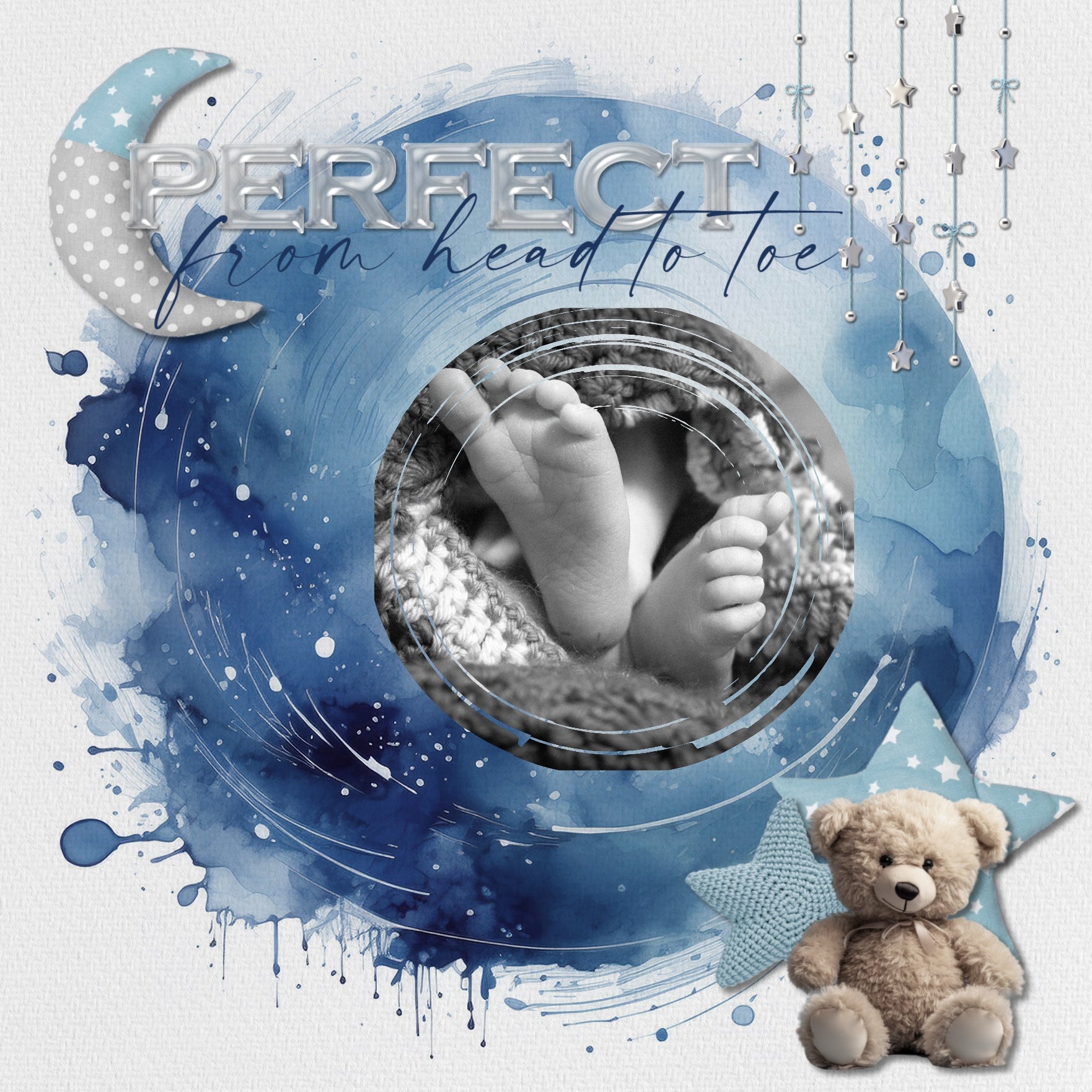 Create beautiful sunny summer or snowy winter pages with these inspirational watercolor digital scrapbooking framed background papers by Lucky Girl Creative digital art. Great for beach, ocean, and pool pages as well as snow, ice, and winter pages. The blue and white watercolor papers looks like water splashes or abstract snow! This kit is included in the Out of the Blue Watercolor Papers Bundle.