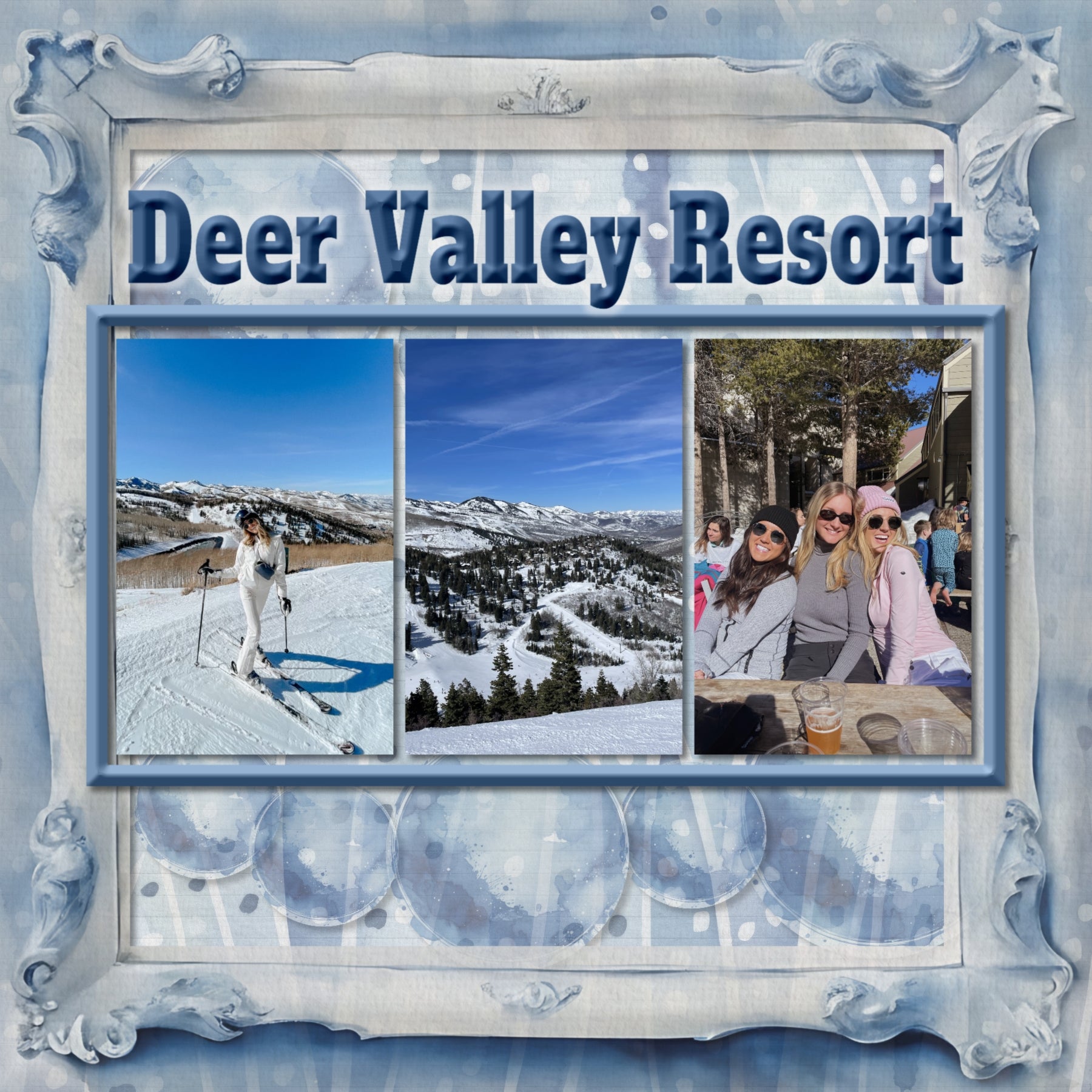 Create beautiful sunny summer or snowy winter pages with these inspirational watercolor digital scrapbooking framed background papers by Lucky Girl Creative digital art. Great for beach, ocean, and pool pages as well as snow, ice, and winter pages. The blue and white watercolor papers looks like water splashes or abstract snow! This kit is included in the Out of the Blue Watercolor Papers Bundle.