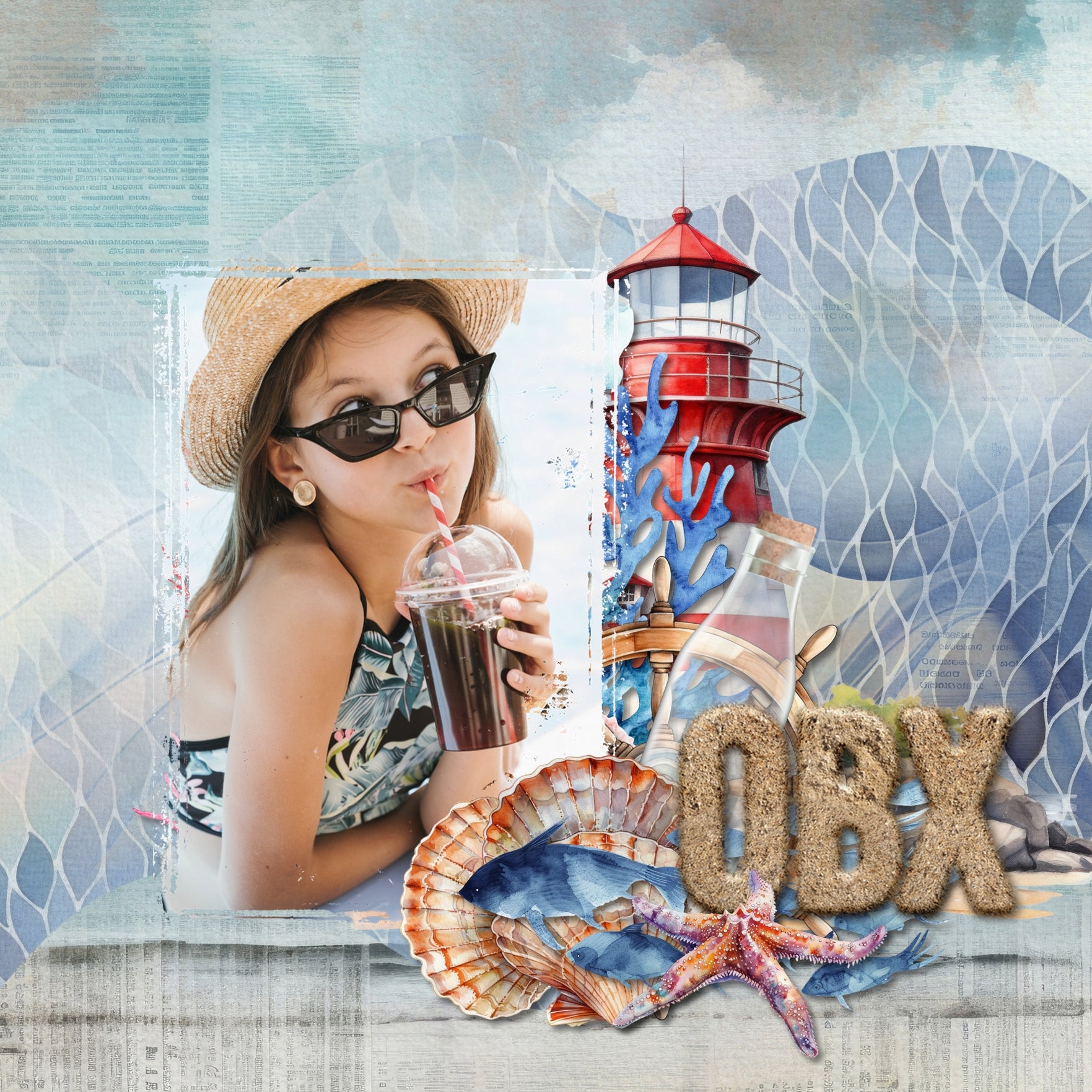 Create beautiful sunny summer or snowy winter pages with these inspirational watercolor digital scrapbooking background papers by Lucky Girl Creative digital art. Great for beach, ocean, and pool pages as well as snow, ice, and winter pages. The blue and white watercolor papers looks like water splashes or abstract snow! This kit is included in the Out of the Blue Watercolor Papers Bundle.