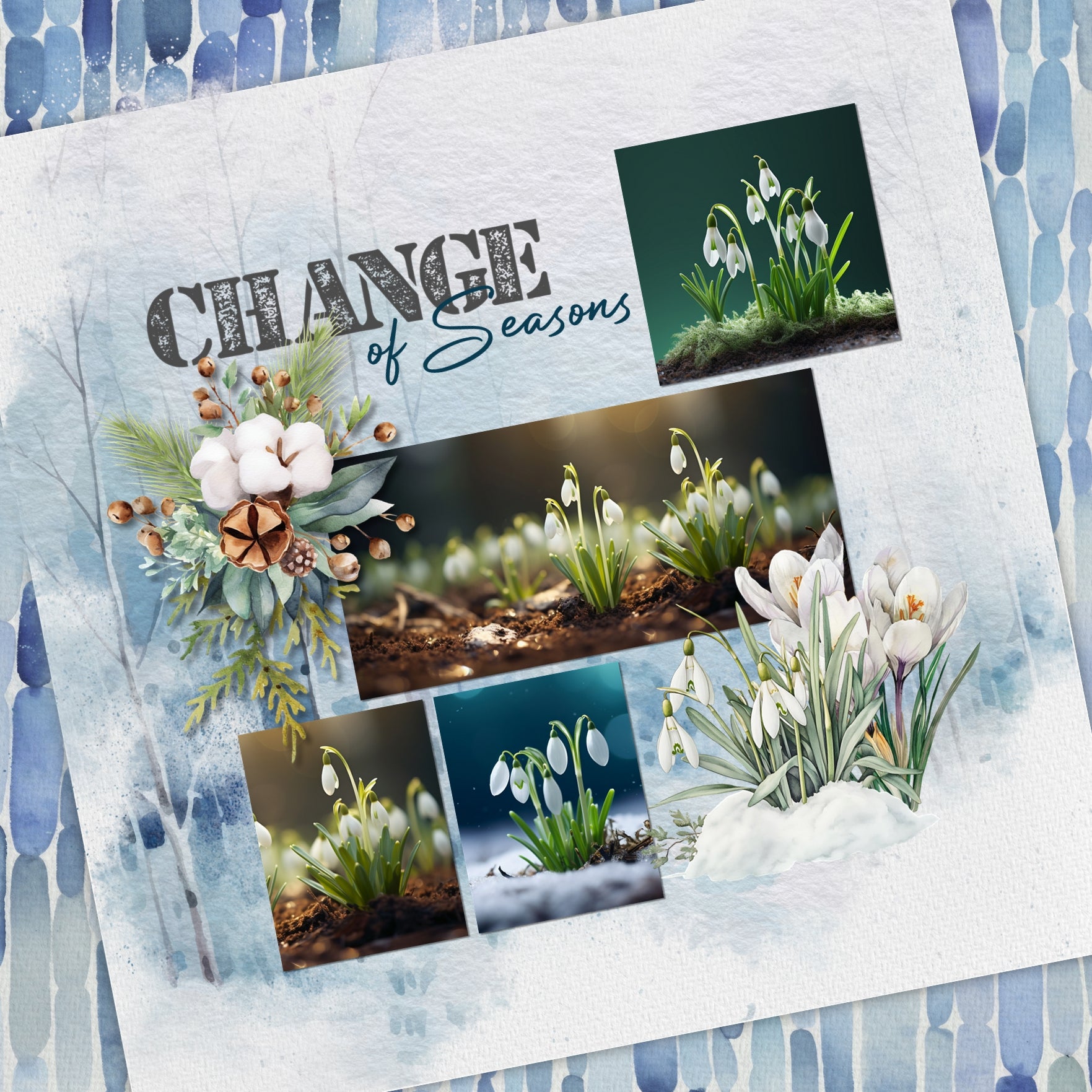 Create beautiful sunny summer or snowy winter pages with these inspirational watercolor digital scrapbooking background papers by Lucky Girl Creative digital art. Great for beach, ocean, and pool pages as well as snow, ice, and winter pages. The blue and white watercolor papers looks like water splashes or abstract snow! This kit is included in the Out of the Blue Watercolor Papers Bundle.