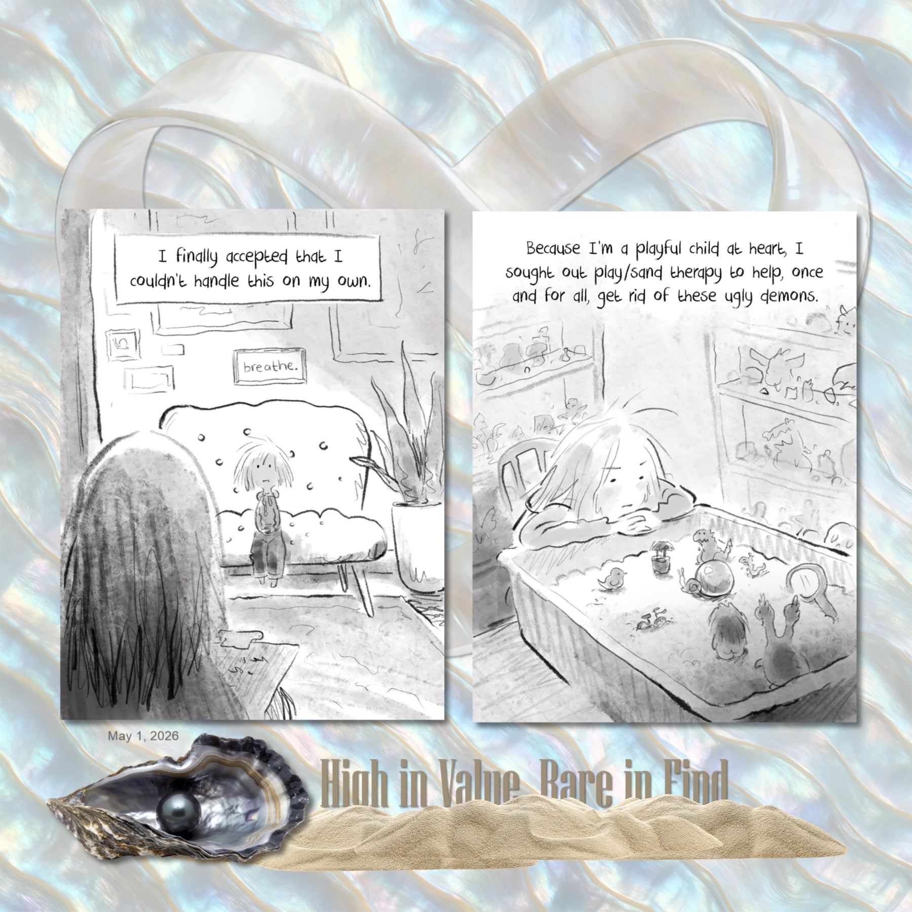 She is just like a pearl - made from grit but full of grace. She is unstoppable. Through hardship, time, and transformation, great beauty develops just as grit in an oyster turns into a pearl. These realistic and beautiful embellishments, word art, papers, and alpha set by Lucky Girl Creative digital art will add beauty to your spiritual transformation journey. Great for beach vacations and weddings, too! Embellishments include otter, shell, seashell, coastal rocks, decorative mats for journaling, flower