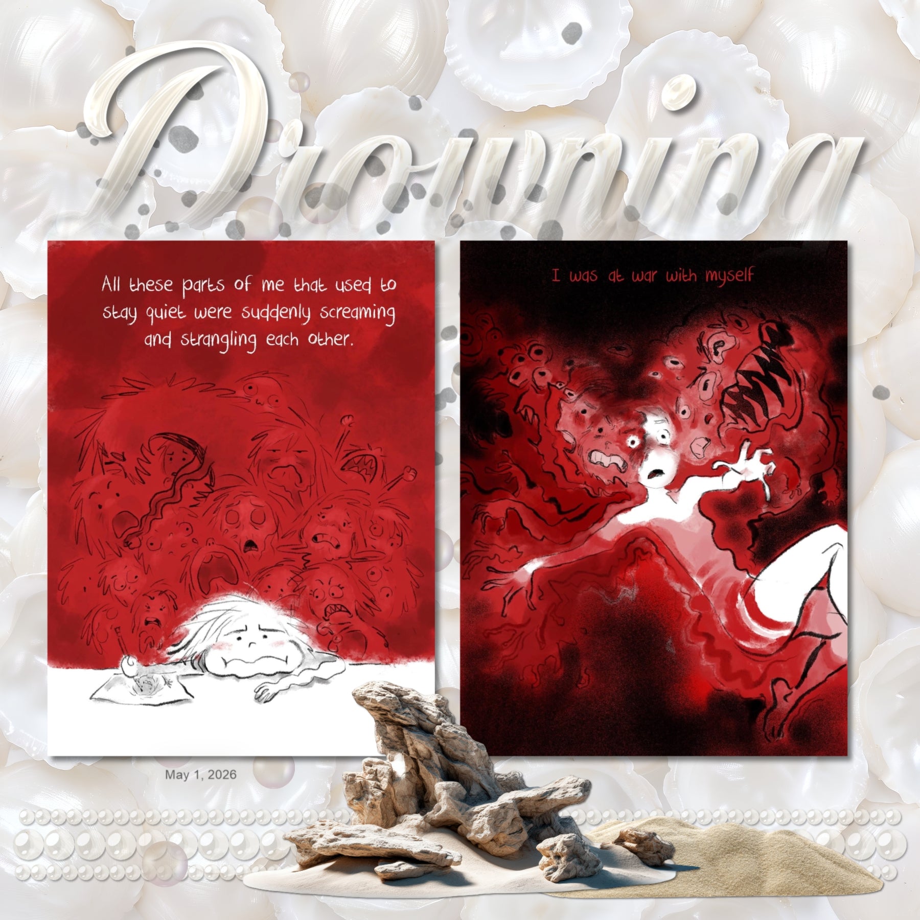 She is just like a pearl - made from grit but full of grace. She is unstoppable. Through hardship, time, and transformation, great beauty develops just as grit in an oyster turns into a pearl. These realistic and beautiful embellishments, word art, papers, and alpha set by Lucky Girl Creative digital art will add beauty to your spiritual transformation journey. Great for beach vacations and weddings, too! Embellishments include otter, shell, seashell, coastal rocks, decorative mats for journaling, flower