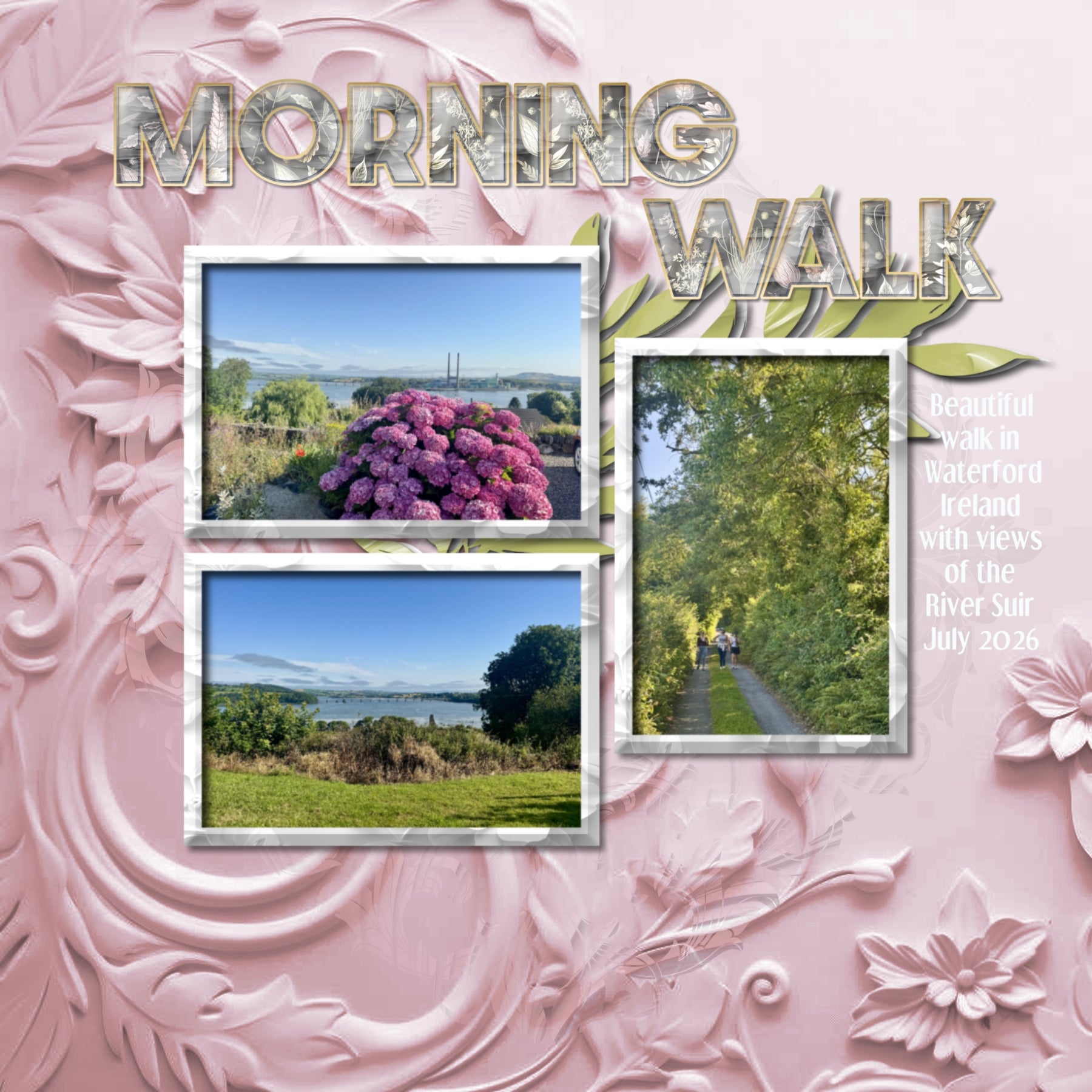 In a white on white plaster look, these digital scrapbooking flower and leaf background papers by Lucky Girl Creative digital art will add that touch of interest and authenticity to all your pages. Use to create one-of-a-kind beautiful backgrounds for special occasions including wedding, baptism, anniversary, and more! Great for outdoor and nature pages, too!