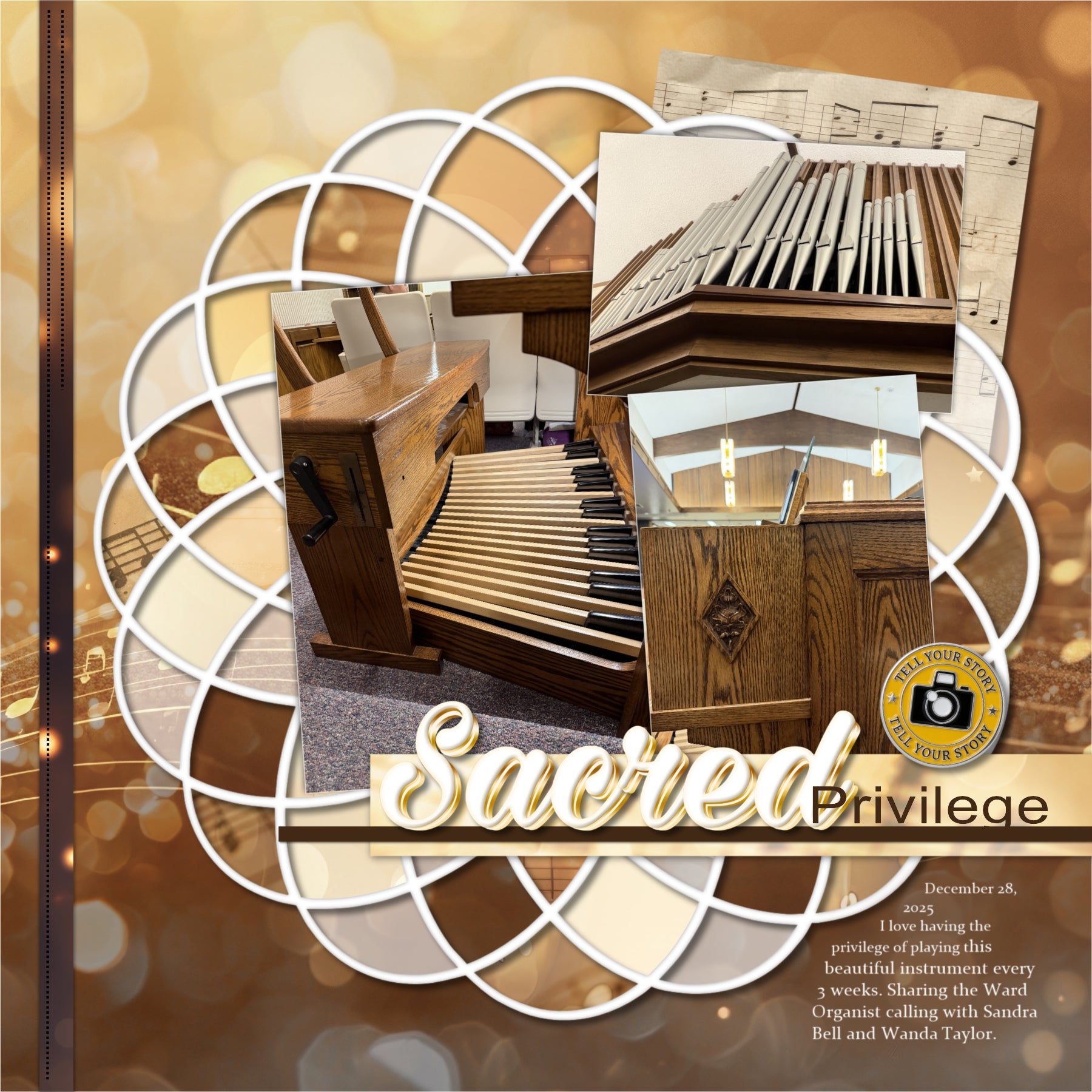 Paper Duos by Lucky Girl Creative digital art are the perfect combination of digital scrapbooking papers! With golden tones, these musical note and bokeh papers will add a magical look to your backgrounds. Use to create one-of-a-kind beautiful backgrounds of music concerts, recitals, and the theater. Great for New Year's, anniversary, celebrations, and wedding, too!