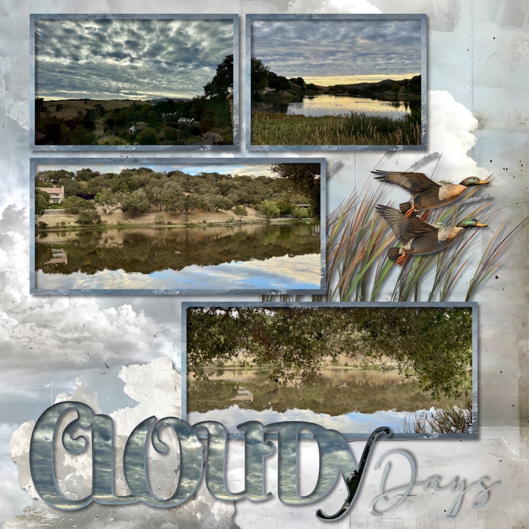 These digital scrapbooking background papers by Lucky Girl Creative digital art feature painted clouds and painted grunge papers in tones of blue, white, and gray that will add that touch of interest and inspiration to all your digital scrapbooking pages. Use to create one-of-a-kind beautiful backgrounds for special occasions including wedding, baptism, anniversary, celebration of life services, as well as outdoor and nature pages. This kit includes the Painted Abstract Papers and Painted Cloud Papers.