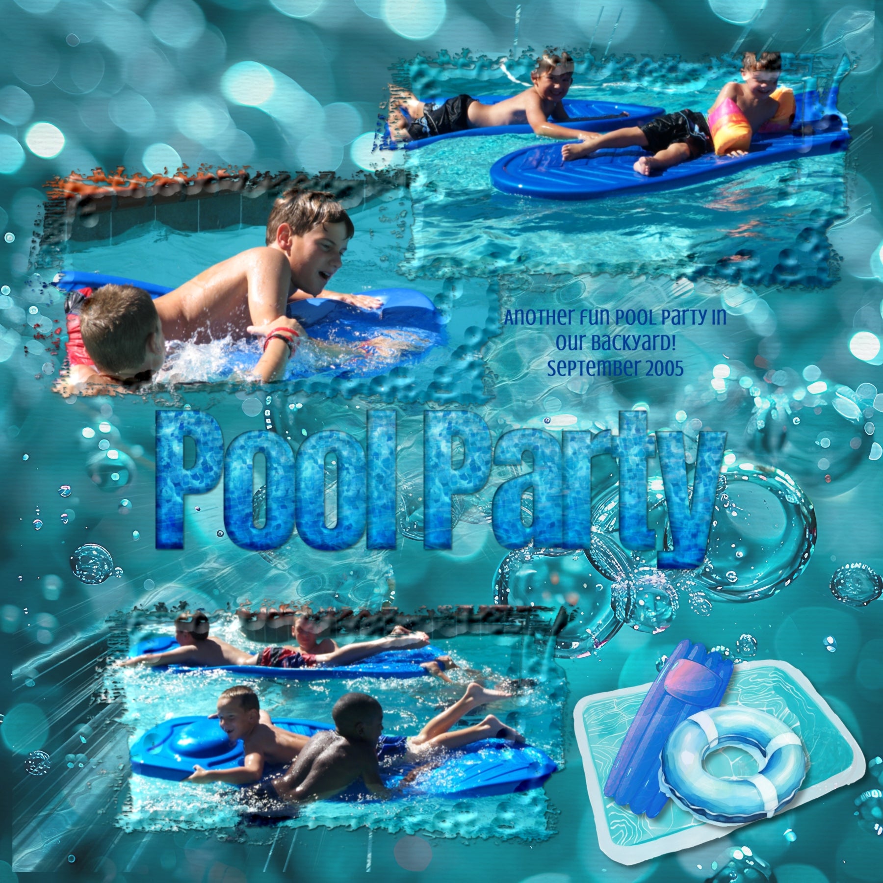Paper Duos by Lucky Girl Creative digital art for digital scrapbooking are the perfect combination of papers! Use to create one-of-a-kind beautiful backgrounds of pool water bokeh and bubbles great for summer pool parties, holidays to the beach, and tropical vacations. This kit includes the Pool Water Bokeh Papers and the Pool Water Bubbles Papers.