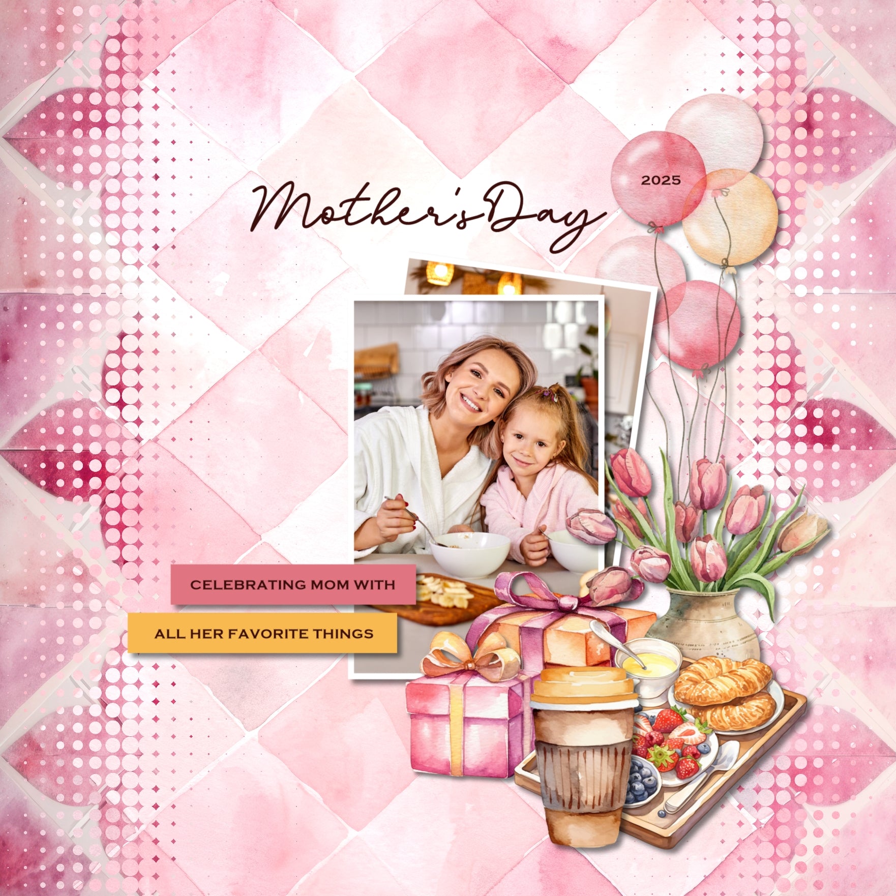 Add cool visual effects to your digital page backgrounds with these unique punched papers and easy masks by Lucky Girl Creative digital art for digital scrapbooking. With 'punched' papers, the pattern effect is 'punched out' leaving a transparent hole and allowing the background to show through. Or choose to use the Easy Mask (in Photoshop, use a Clipping Mask to fill the shape) to create one-of-a-kind looks in an instant creating effects that can be subtle or bold! 