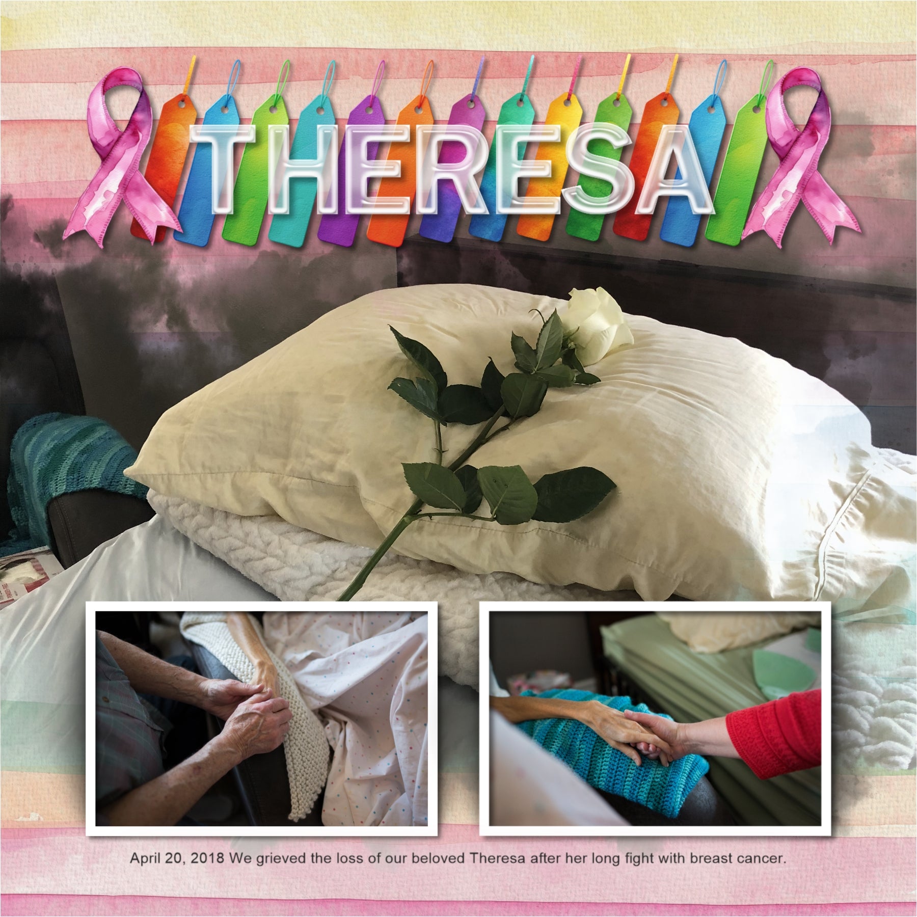 Rainbows & Ribbons Watercolor Digital Scrapbook Bundle