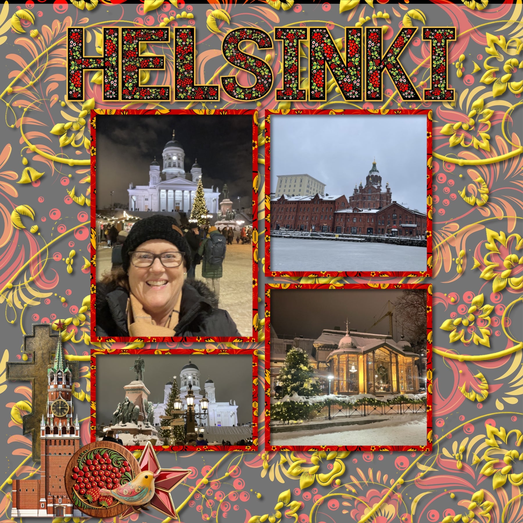 Adventure and explore through Russia with these beautiful, realistic travel embellishments, folk art papers, clusters, and Khokhloma alpha set by Lucky Girl Creative digital art for digital scrapbooking. Great for vacations and holidays to Russia and other nearby Eastern European countries. Embellishments include bear, gray fox, marten, reindeer, wolf, apartment building, high rise building, walk up, ballet slippers, barrier, felt boots, cigarettes, Moscow, St. Petersburg, jacket, coat, traditional dress