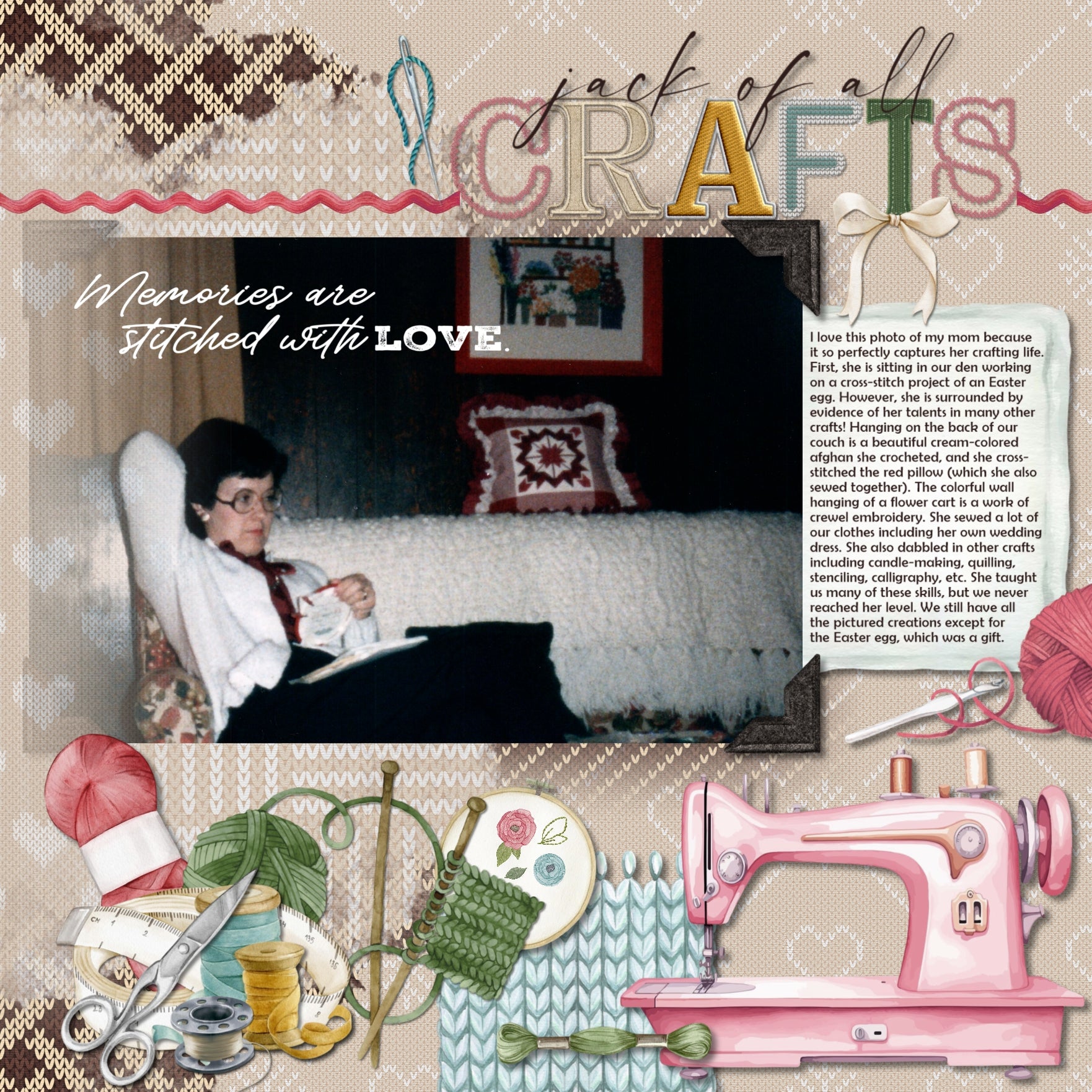 Whether you love to stitch or sew, this alpha set filled with alphabet letters, numbers, and most punctuation will help you document your favorite hobby or pastime - sewing, stitching, or crafting. Alpha Sets are the perfect was to create unique digital scrapbooking page titles! This alpha set consists of a full set of digital art uppercase alphabet letters A-Z, numbers 0-9, and most punctuation marks. This alpha set is available as individual embellishments only. This kit is NOT included in any bundle.