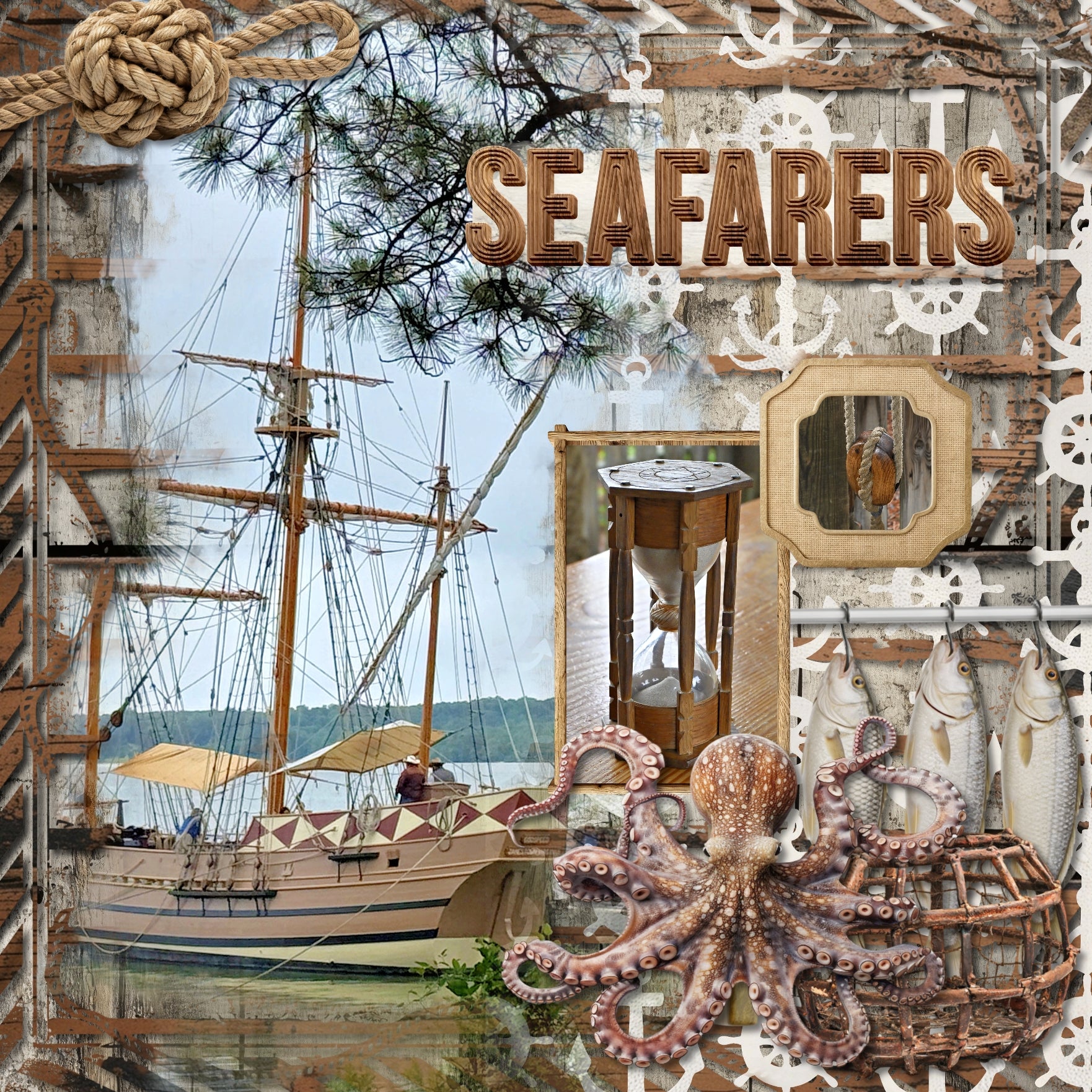 Love a distressed nautical backgrounds? Now you can create your own with these Easy Mask Frame Effects and Overlay Embellishments by Lucky Girl Creative digital art for digital scrapbooking. Perfect for beach, ocean, seaside, and nautical adventures. With 18 unique rope and seashell textures and frames, these grunge designs can be used as is, filled with paper, colorized, or used as Blend effects. Now you can design your own backgrounds! Make subtle or bold - the choice is yours!