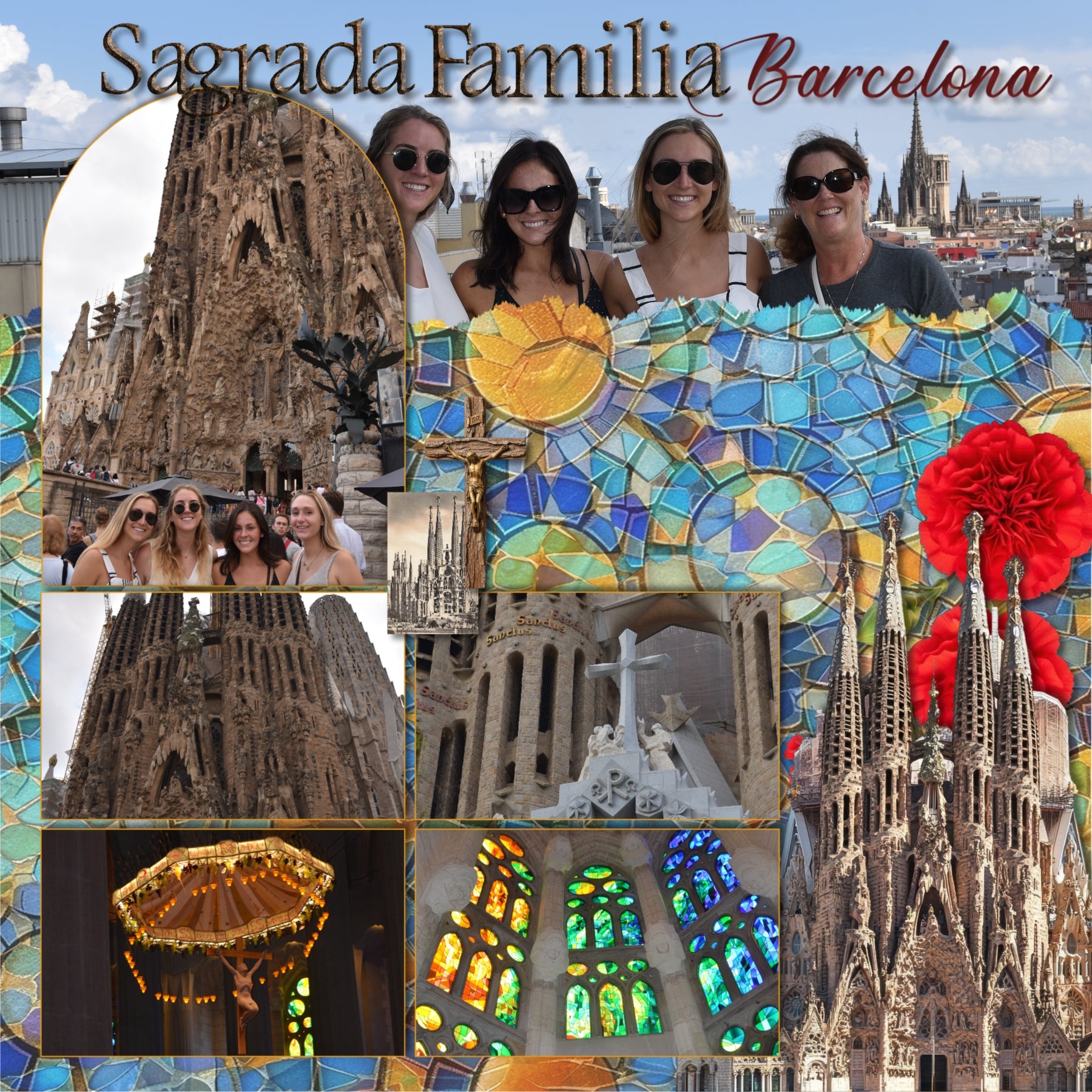Adventure and explore through Spain with these beautiful and realistic embellishments, papers, clusters, and alpha set by Lucky Girl Creative digital art for digital scrapbooking. Whether you have taken a holiday to Spain, Portugal, or walked the Camino de Santiago trail, this collection will authentically accent your photos of Western Europe. Great for exploring Madrid, Barcelona, Valencia, Seville, and Zaragoza, too! Embellishments include airplane, flag of Spain, bull, arch, mosaic, architecture, Sagrada