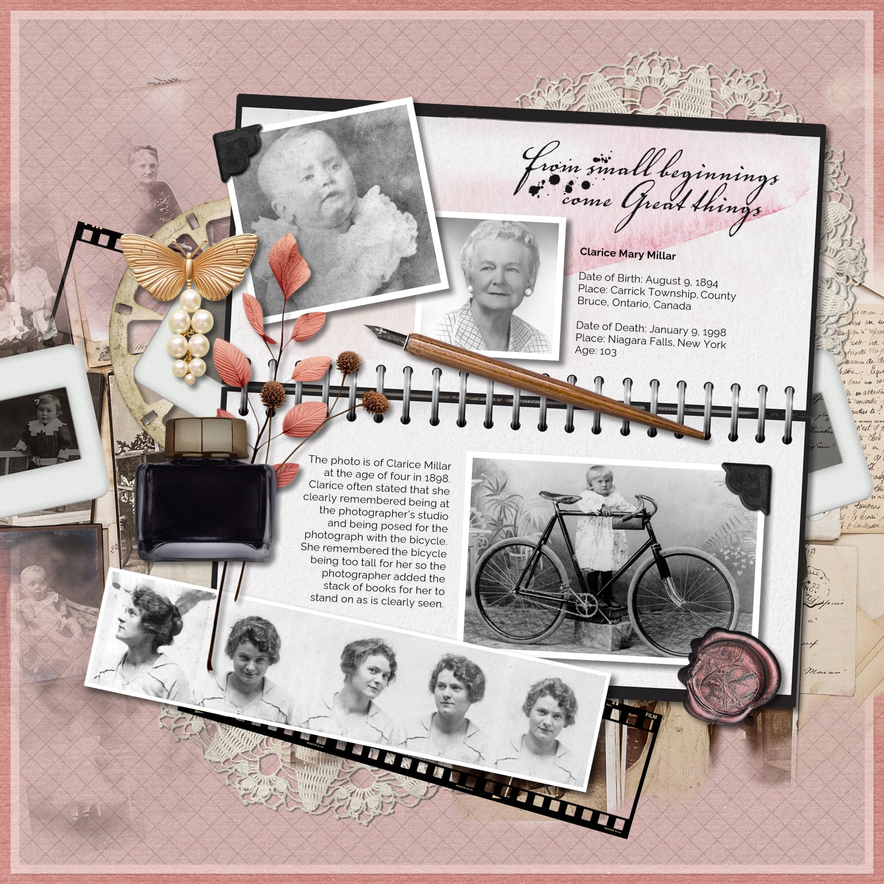 Filled with digital scrapbooking spiralbound notebooks, individual metal bindings, and versatile papers, this digital kit by Lucky Girl Creative Digital Art is great for adding journaling spots and creating your own spiral notebooks.